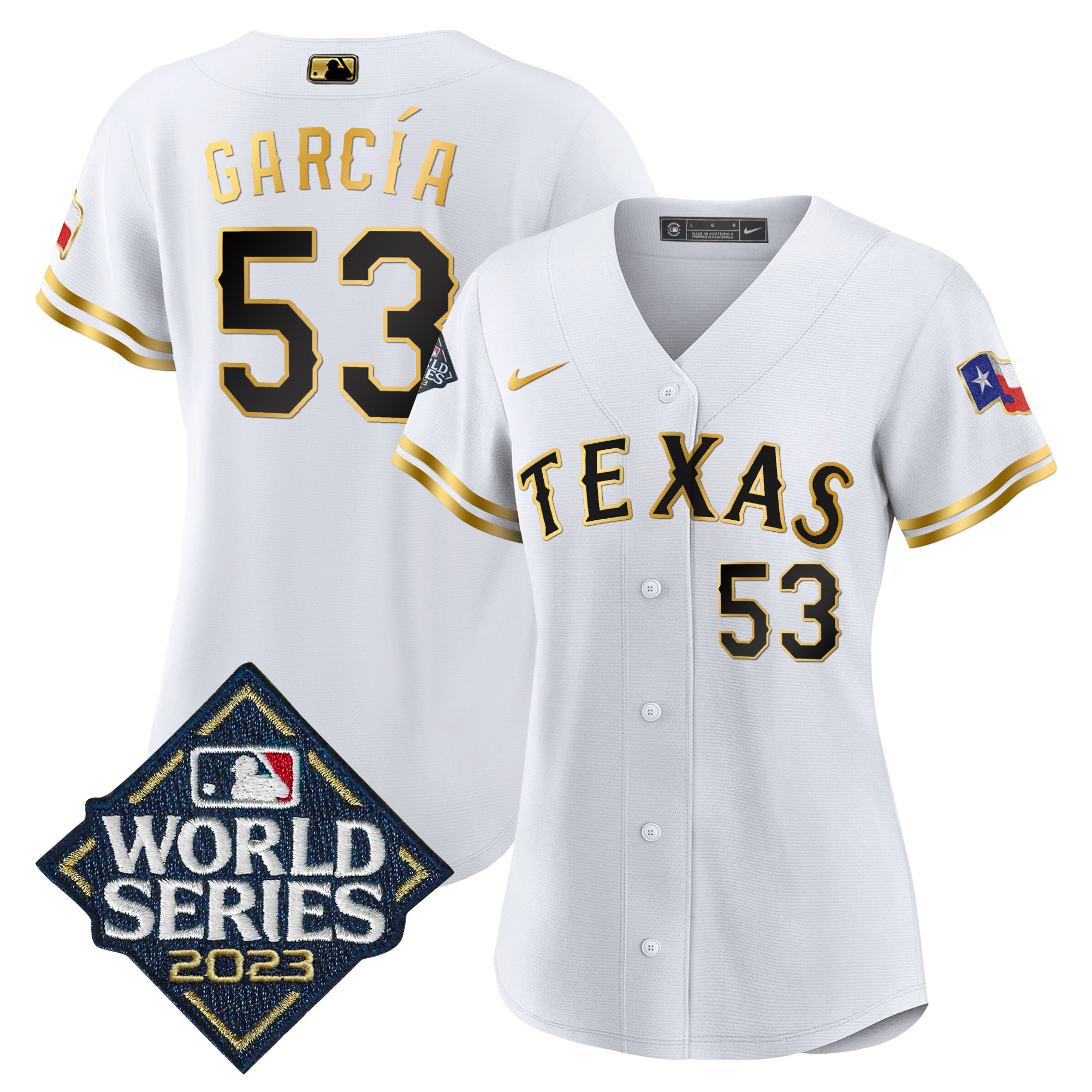 Women's Texas Rangers 2023 World Series Baseball Jersey - All Stitched - Image 14