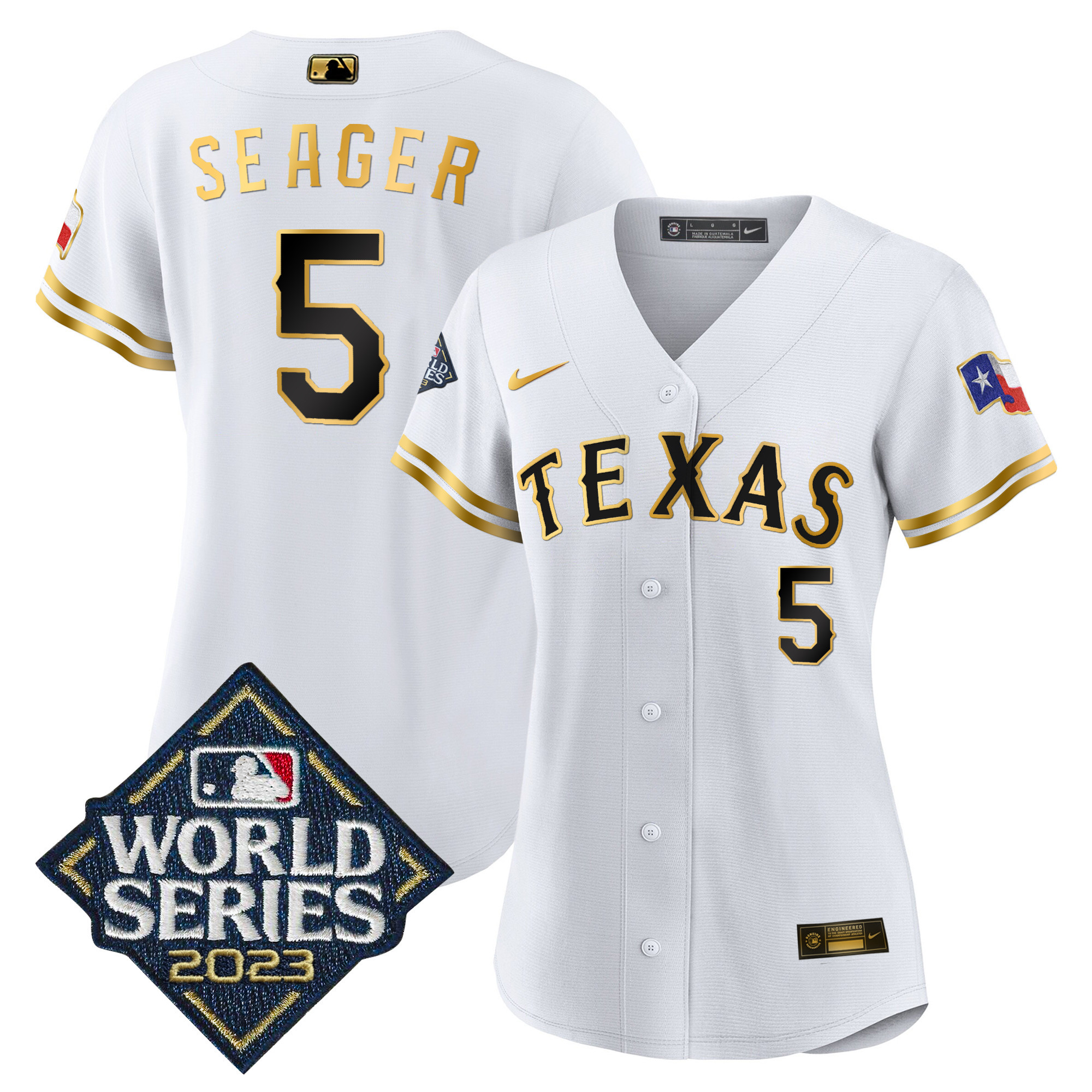 Women's Texas Rangers 2023 World Series Baseball Jersey - All Stitched - Image 10