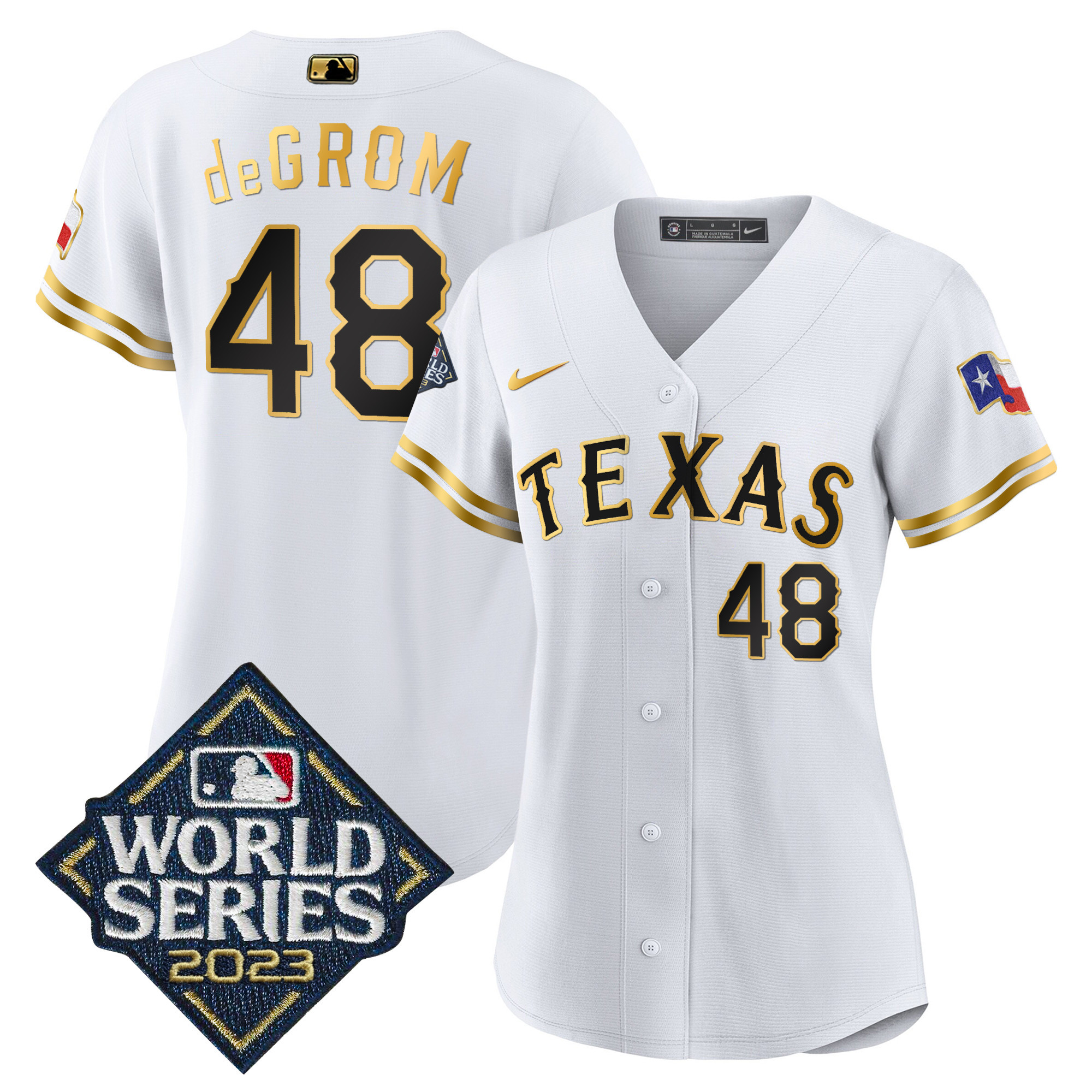 Women's Texas Rangers 2023 World Series Baseball Jersey - All Stitched - Image 12