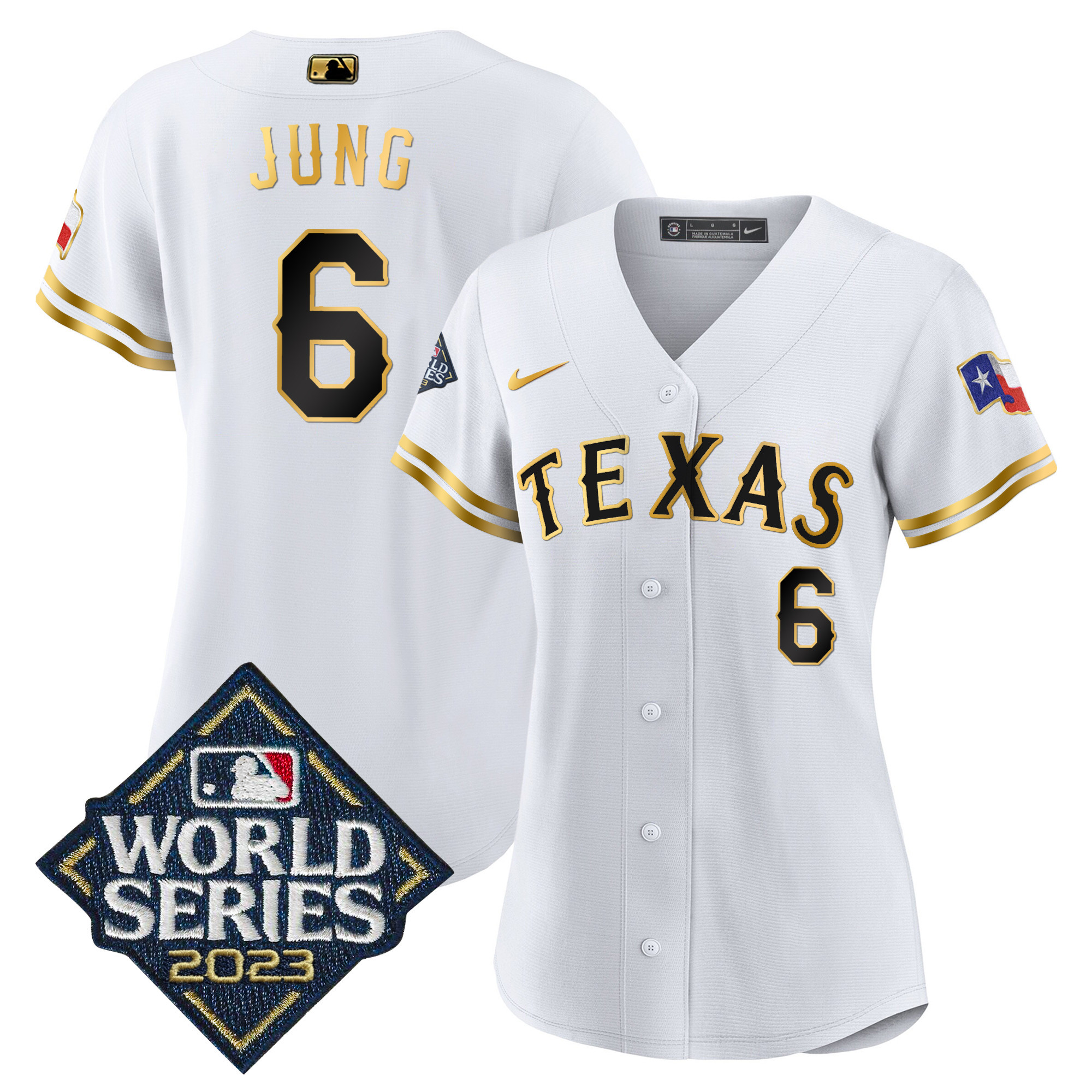 Women's Texas Rangers 2023 World Series Baseball Jersey - All Stitched - Image 15