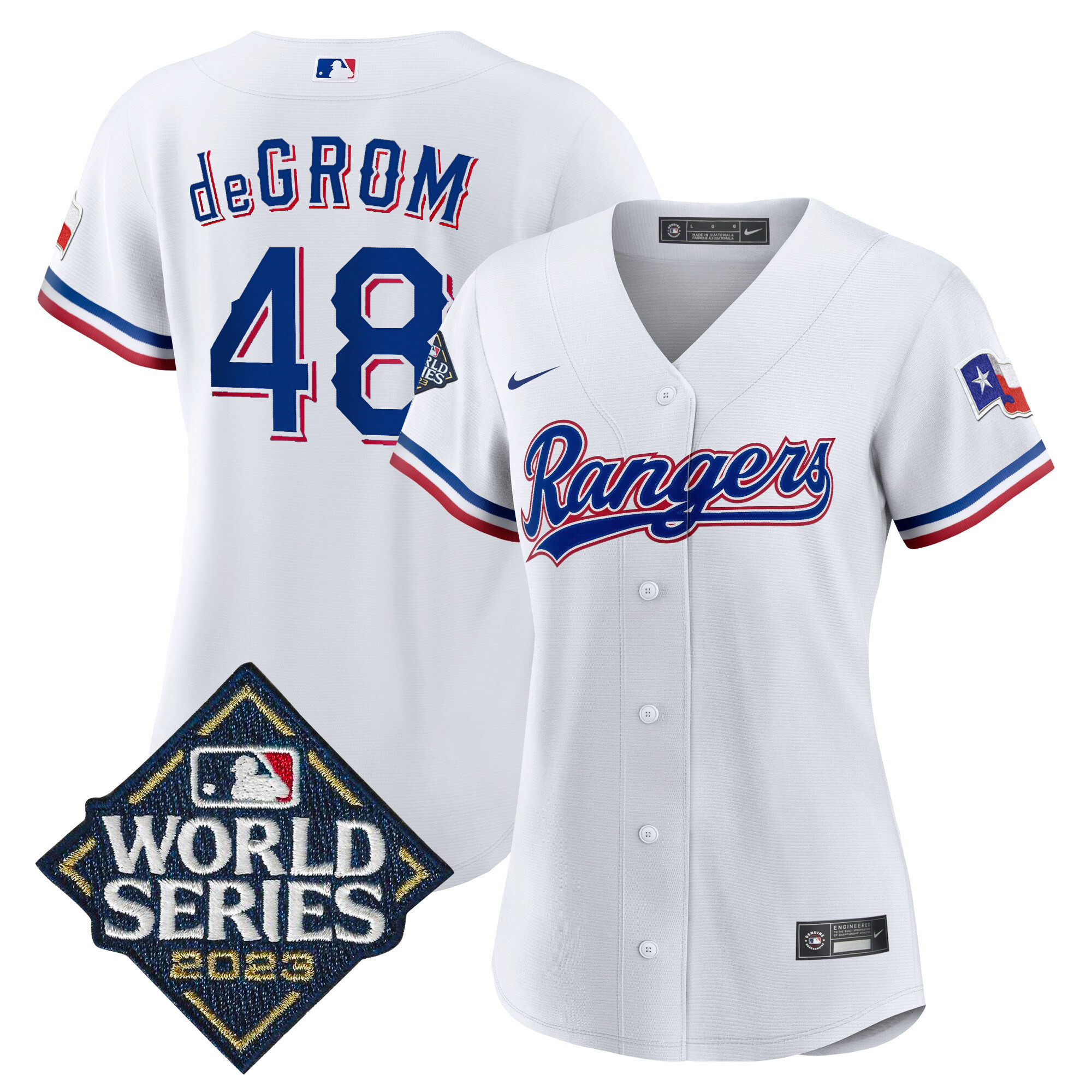 Women's Texas Rangers 2023 World Series Baseball Jersey - All Stitched - Image 21