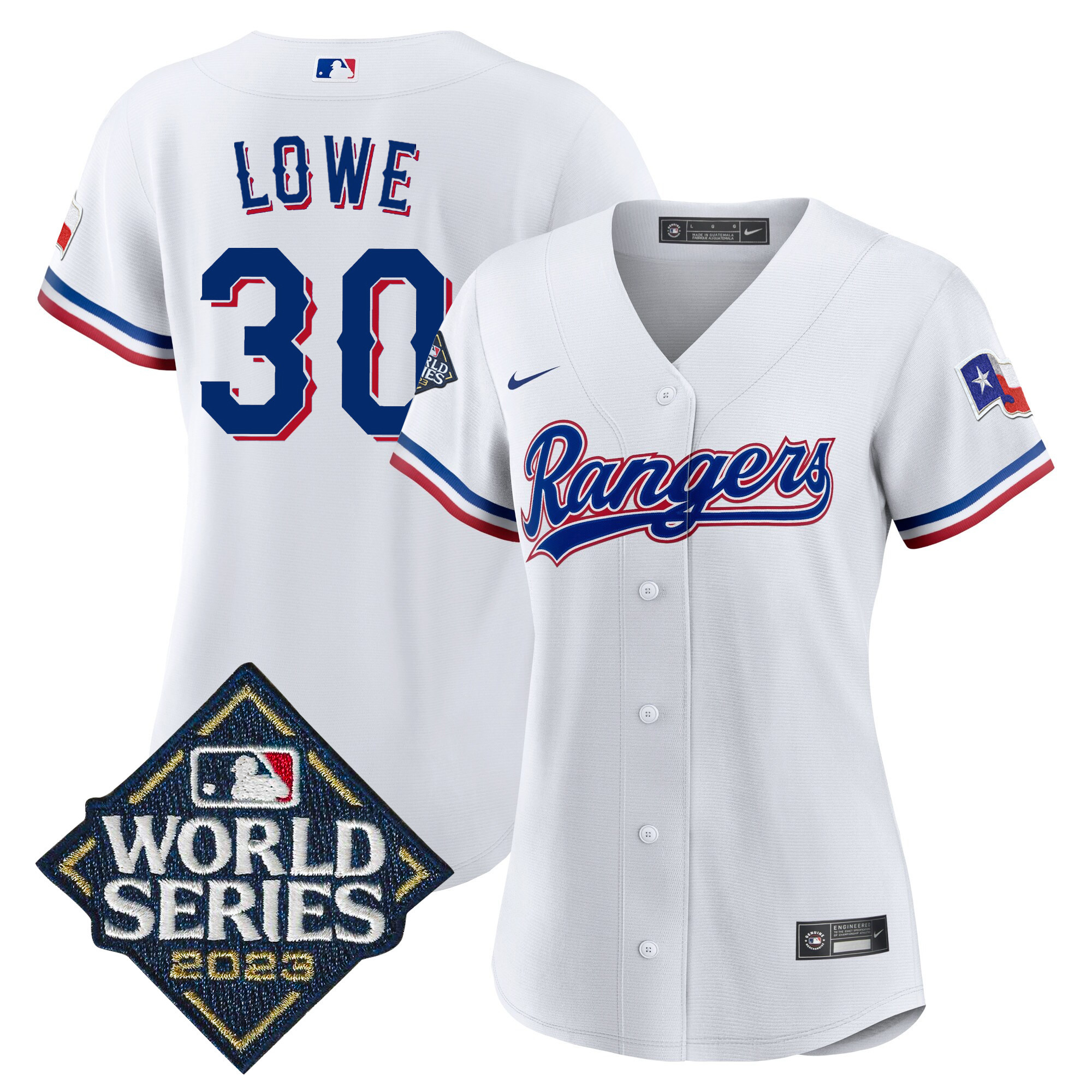 Women's Texas Rangers 2023 World Series Baseball Jersey - All Stitched - Image 22
