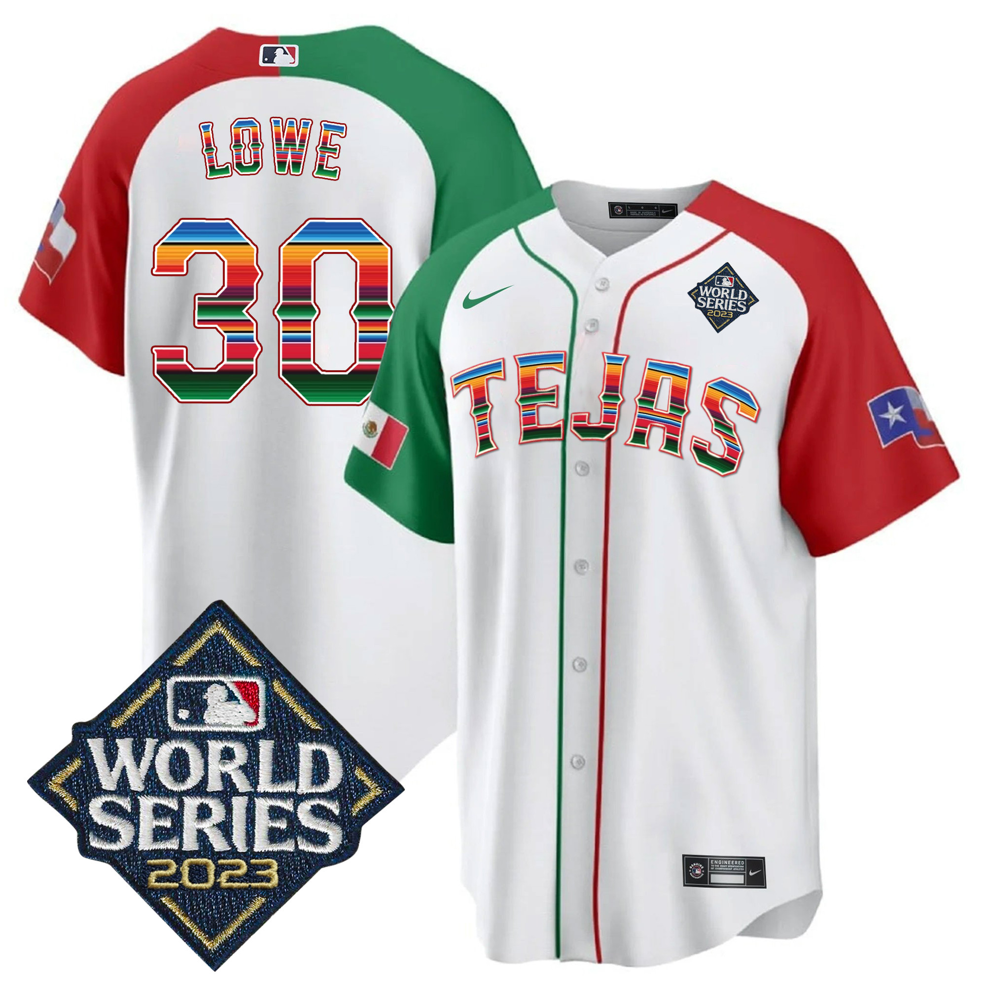 Men's Texas Rangers 2023 World Series Mexico Jersey - All Stitched - Image 34