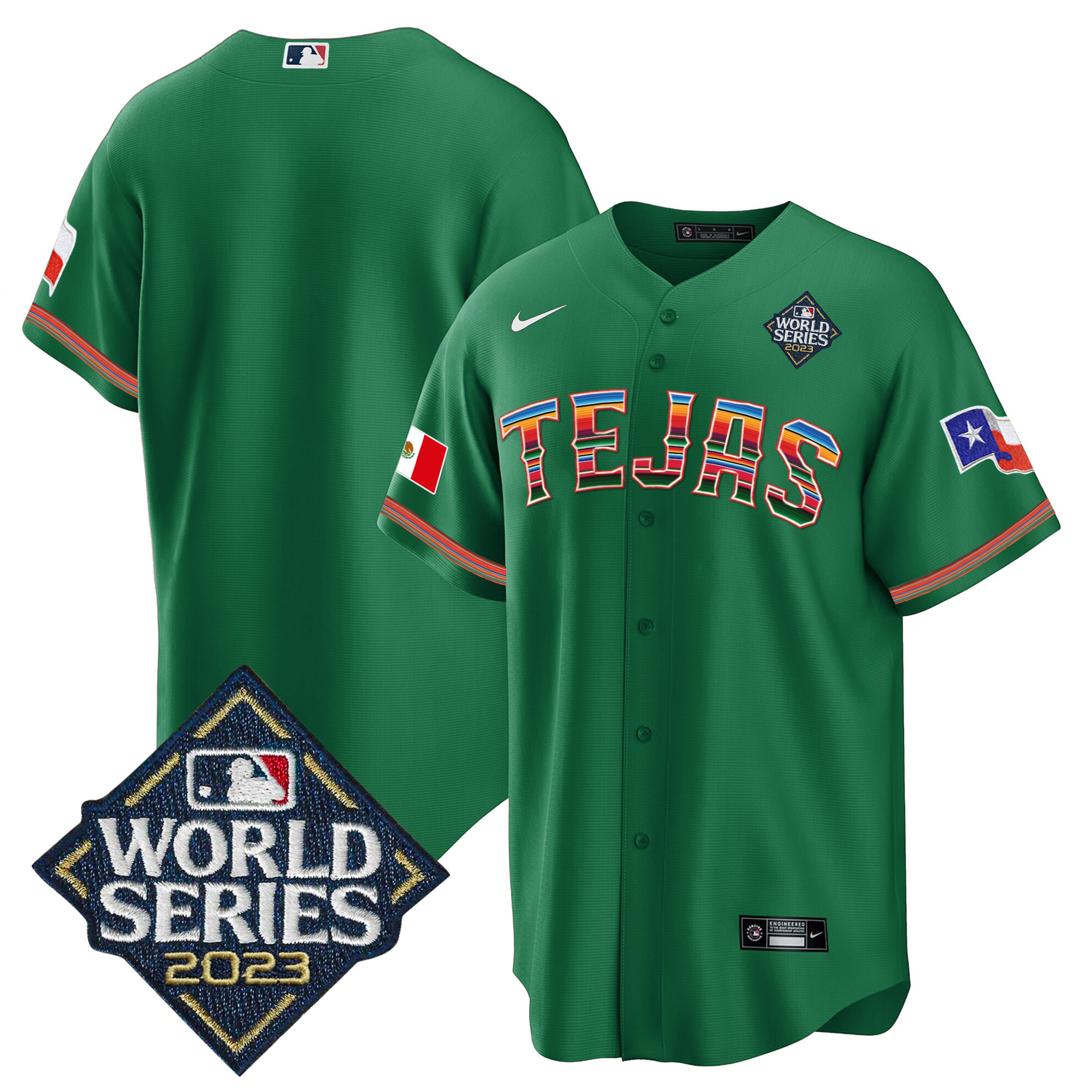 Men's Texas Rangers 2023 World Series Mexico Jersey - All Stitched - Image 28