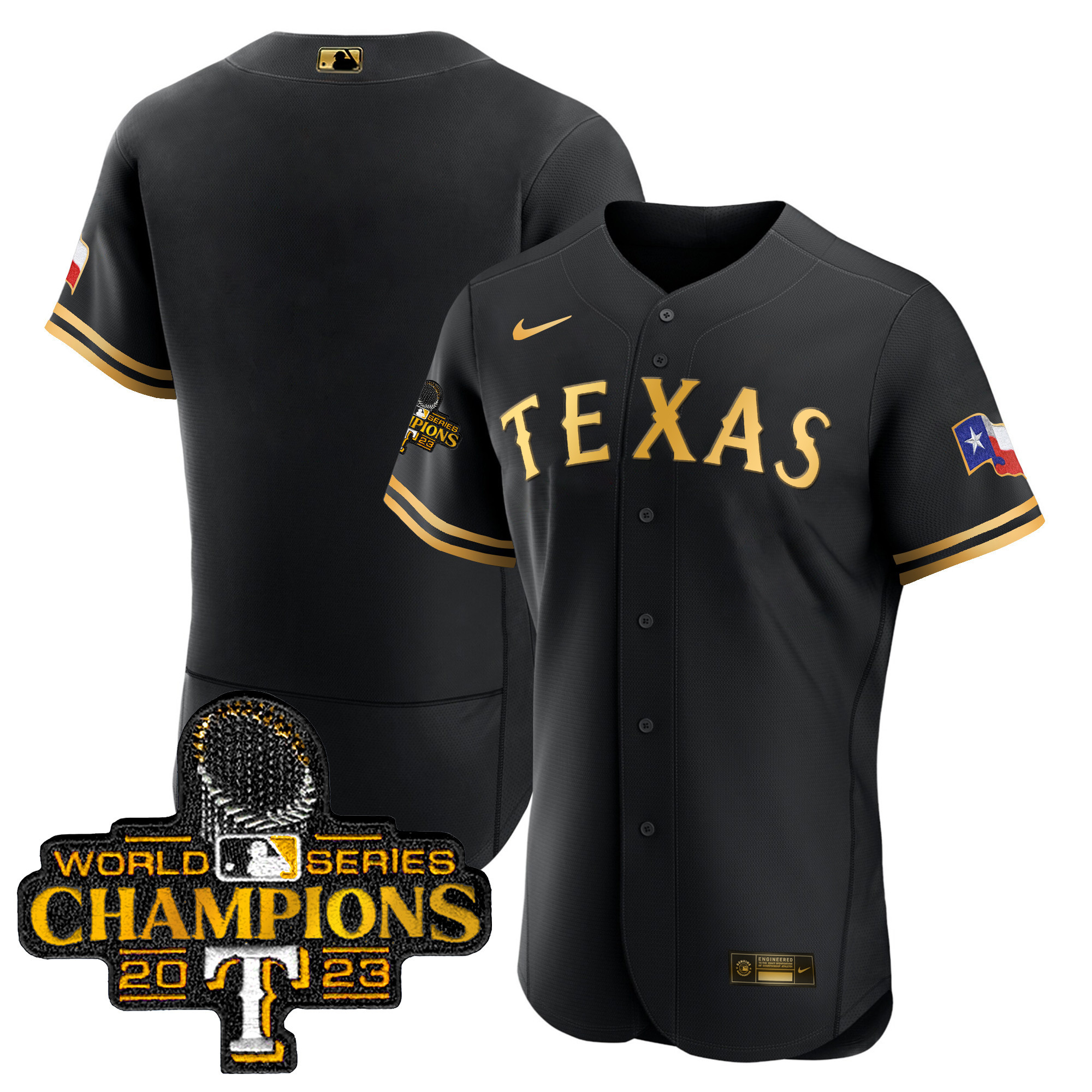 Men's Texas Rangers 2023 World Series Champions Flex Base Jersey - All Stitched - Image 9