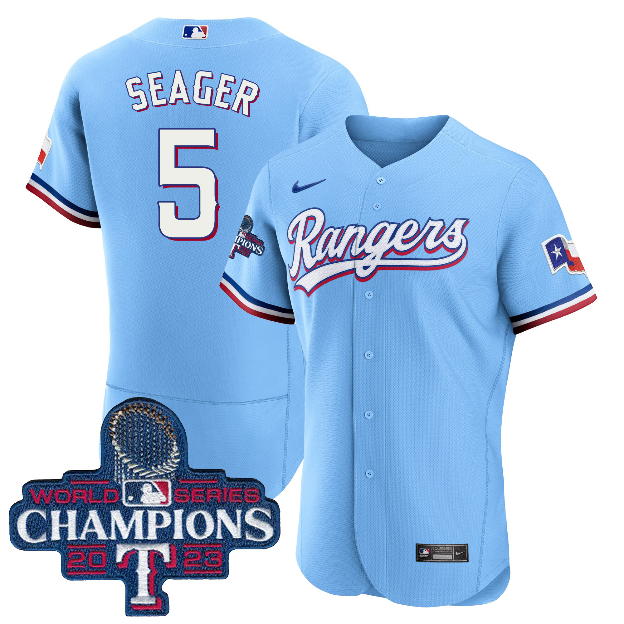Men's Texas Rangers 2023 World Series Champions Flex Base Jersey V3 - All Stitched - Image 37