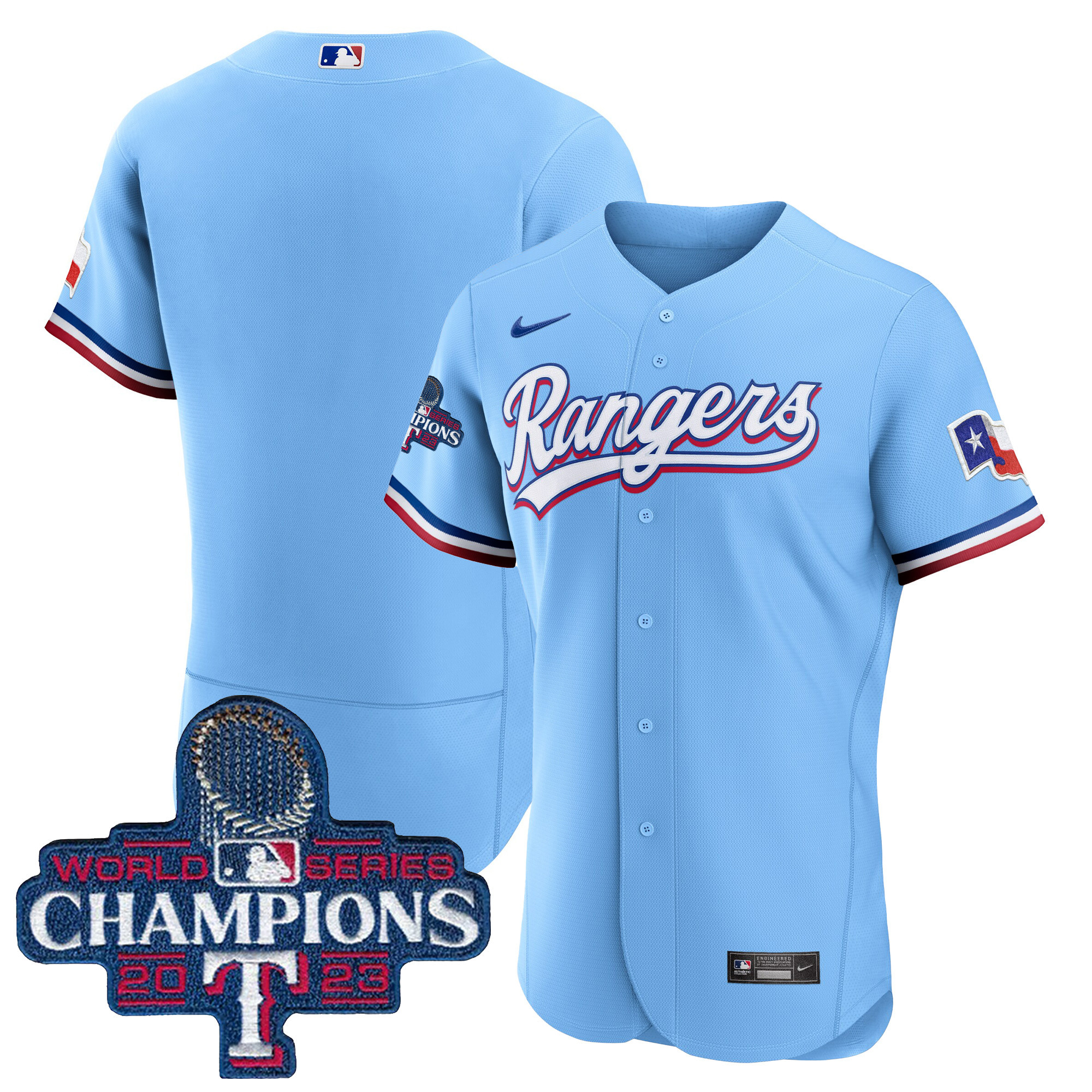 Men's Texas Rangers 2023 World Series Champions Flex Base Jersey V3 - All Stitched - Image 45