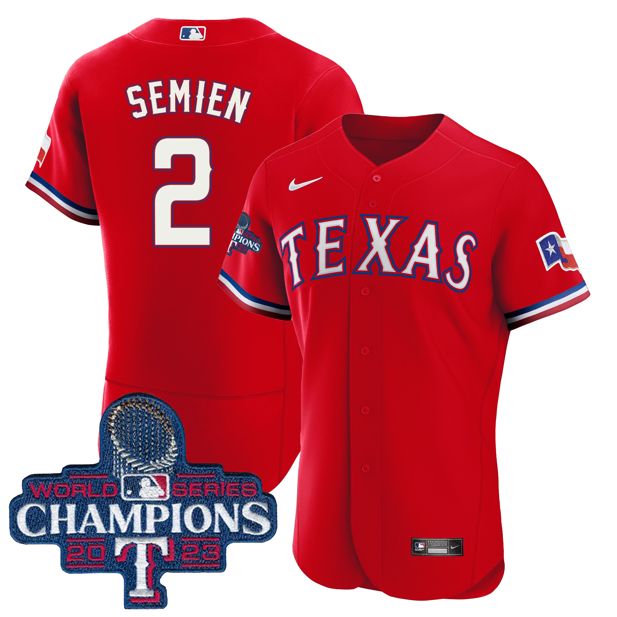 Men's Texas Rangers 2023 World Series Champions Flex Base Jersey - All Stitched - Image 29
