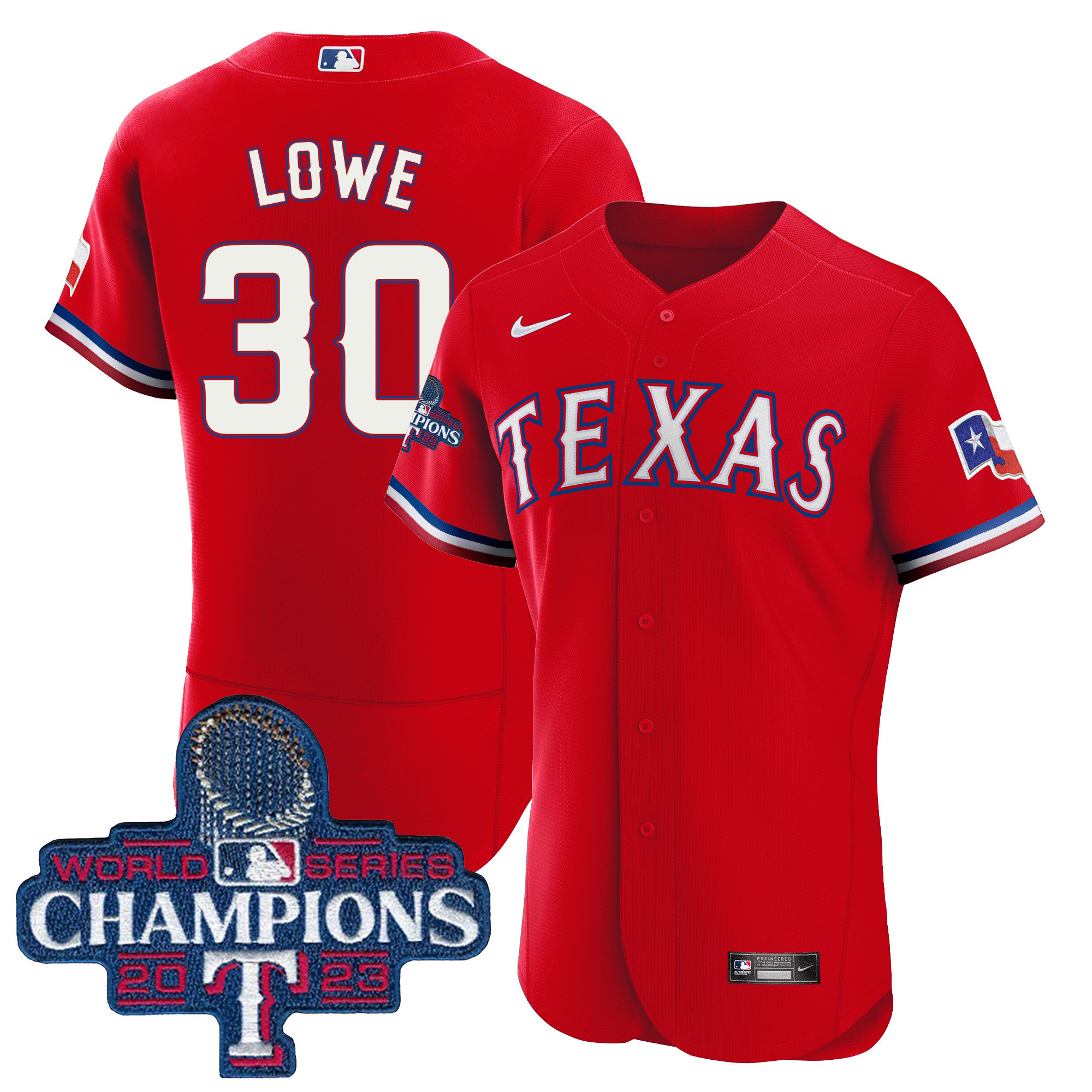 Men's Texas Rangers 2023 World Series Champions Flex Base Jersey - All Stitched - Image 30