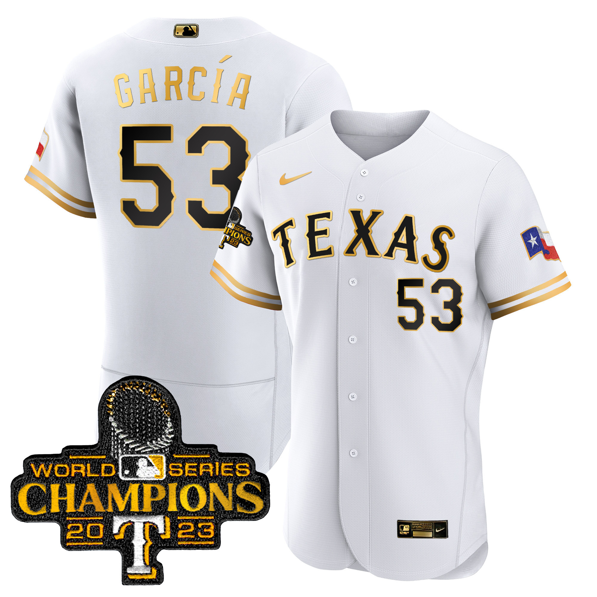 Men's Texas Rangers 2023 World Series Champions Flex Base Jersey - All Stitched - Image 13