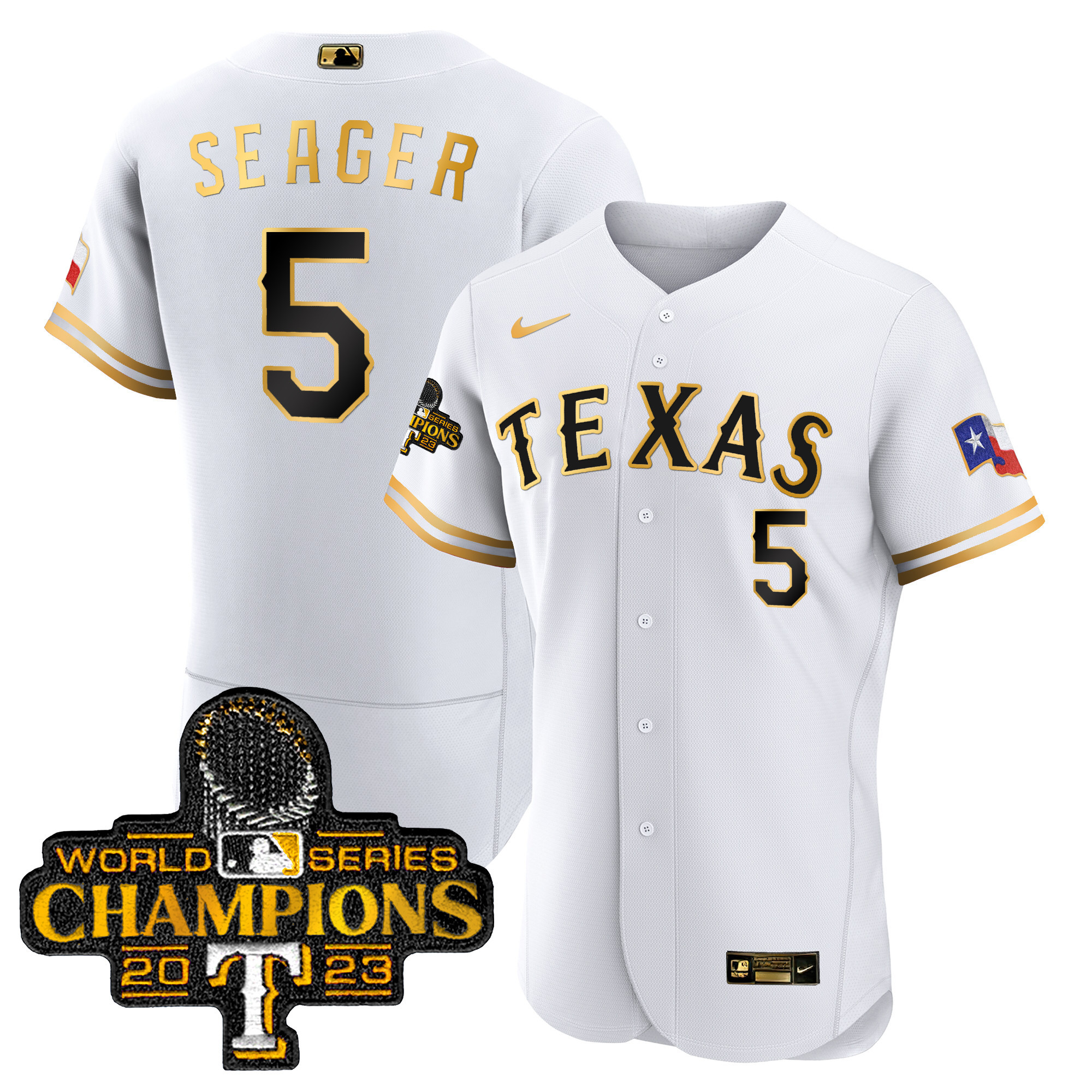Men's Texas Rangers 2023 World Series Champions Flex Base Jersey - All Stitched - Image 10