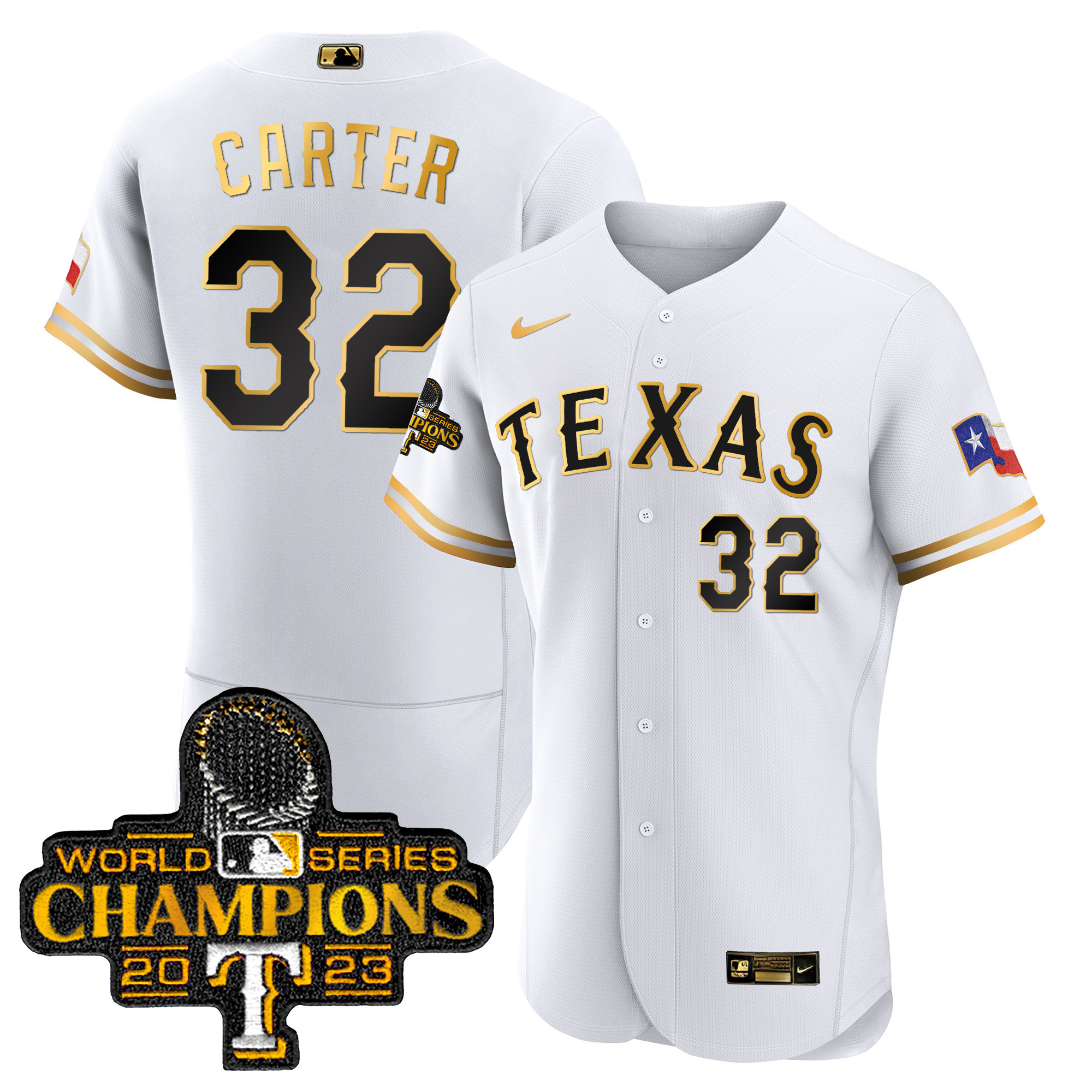 Men's Texas Rangers 2023 World Series Champions Flex Base Jersey - All Stitched - Image 15