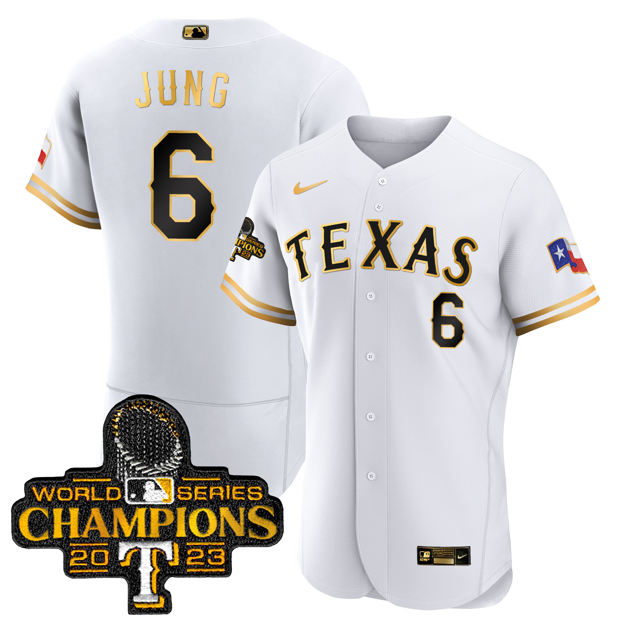 Men's Texas Rangers 2023 World Series Champions Flex Base Jersey - All Stitched - Image 14