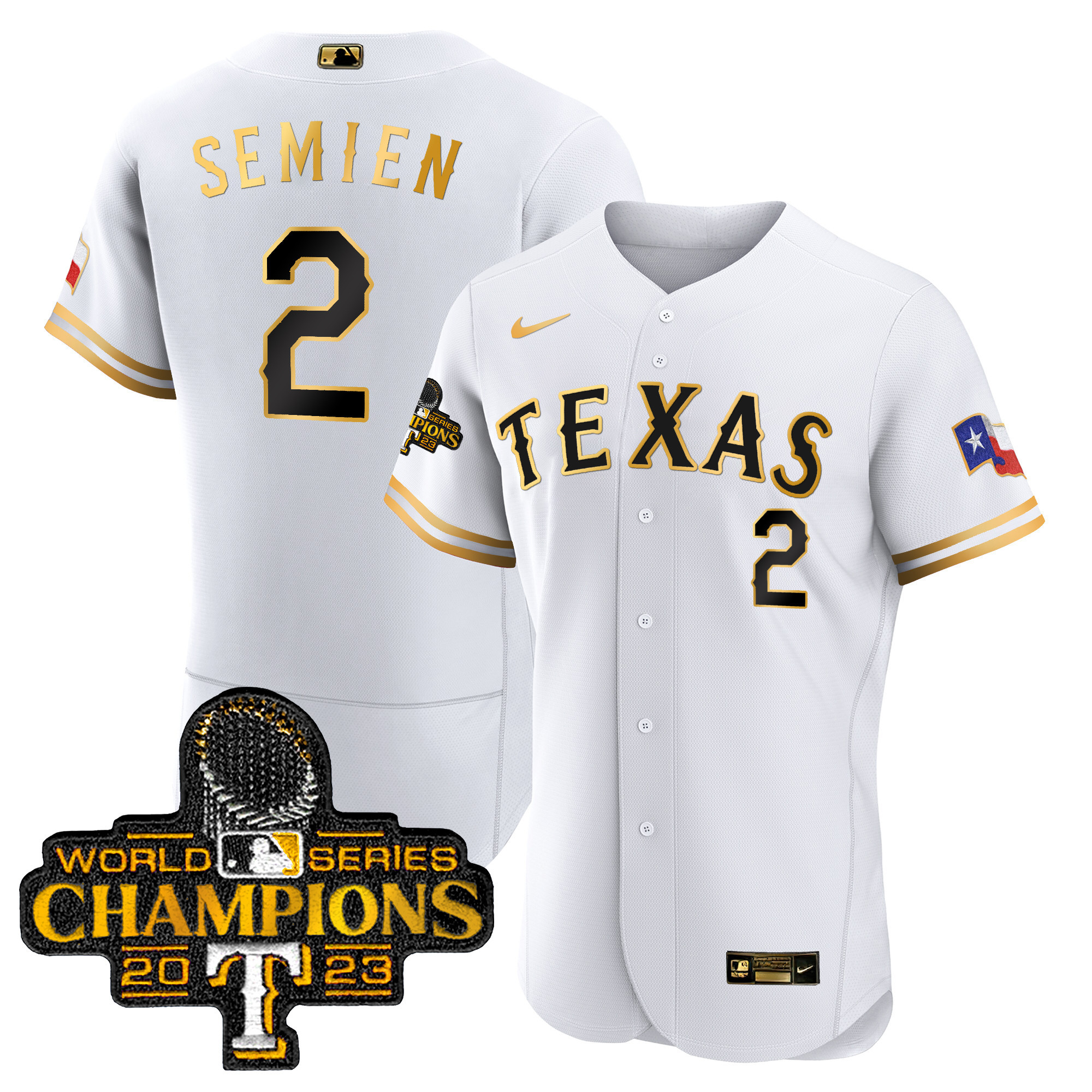Men's Texas Rangers 2023 World Series Champions Flex Base Jersey - All Stitched - Image 11