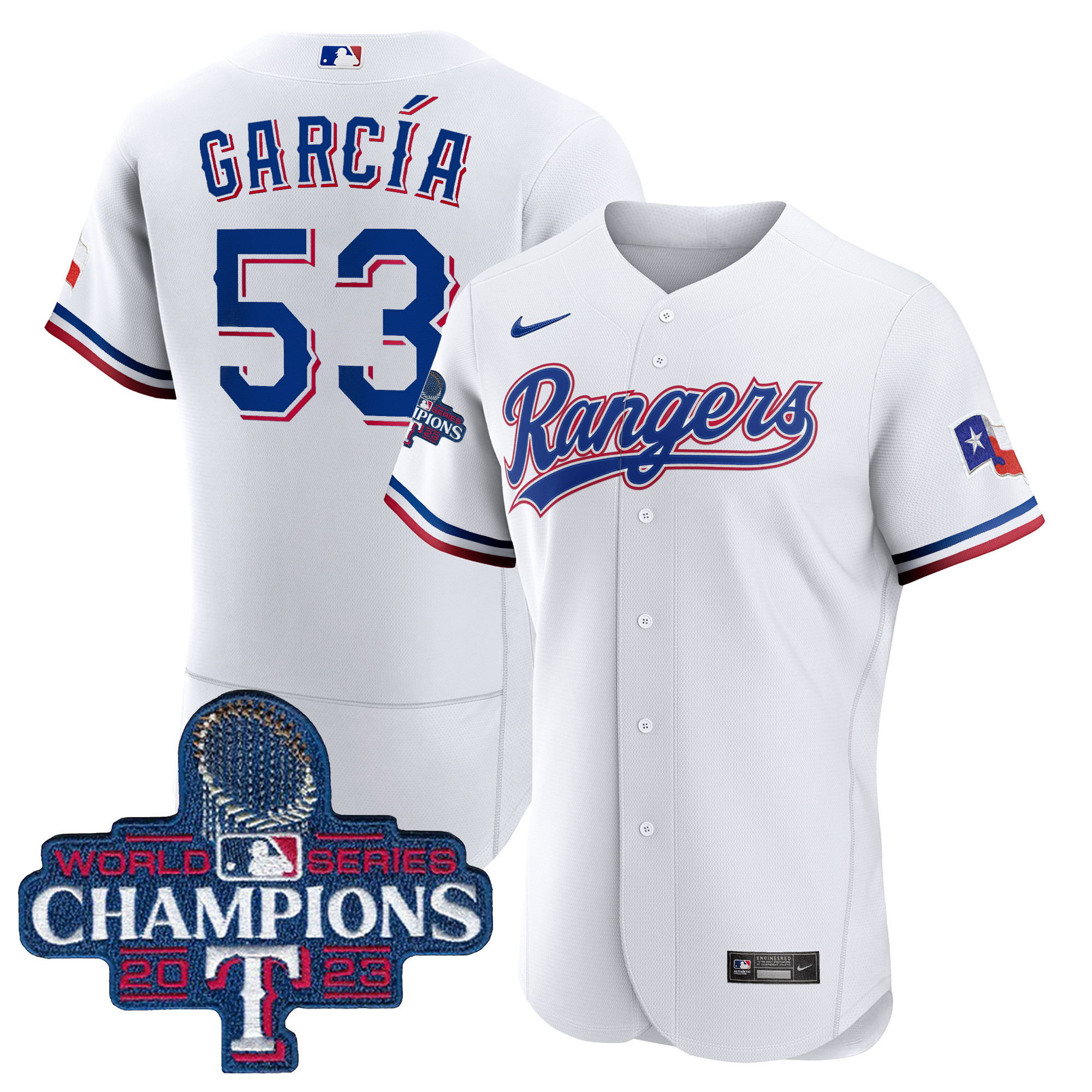 Men's Texas Rangers 2023 World Series Champions Flex Base Jersey V3 - All Stitched - Image 22