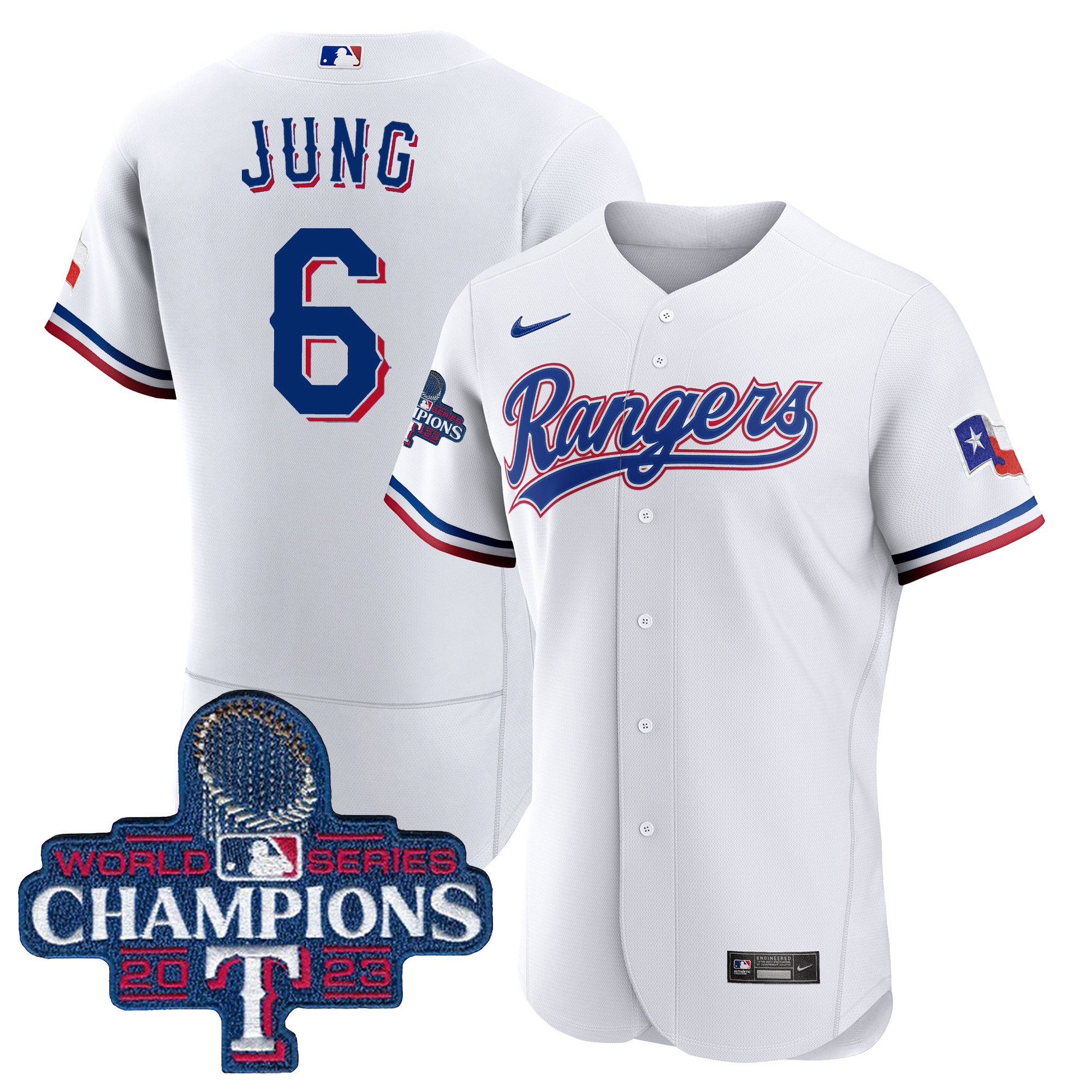 Men's Texas Rangers 2023 World Series Champions Flex Base Jersey V3 - All Stitched - Image 23