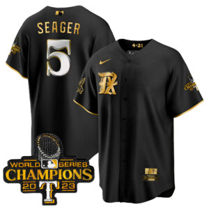 Men's Texas Rangers 2023 World Series Champions City Connect Cool Gold Jersey - All Stitched