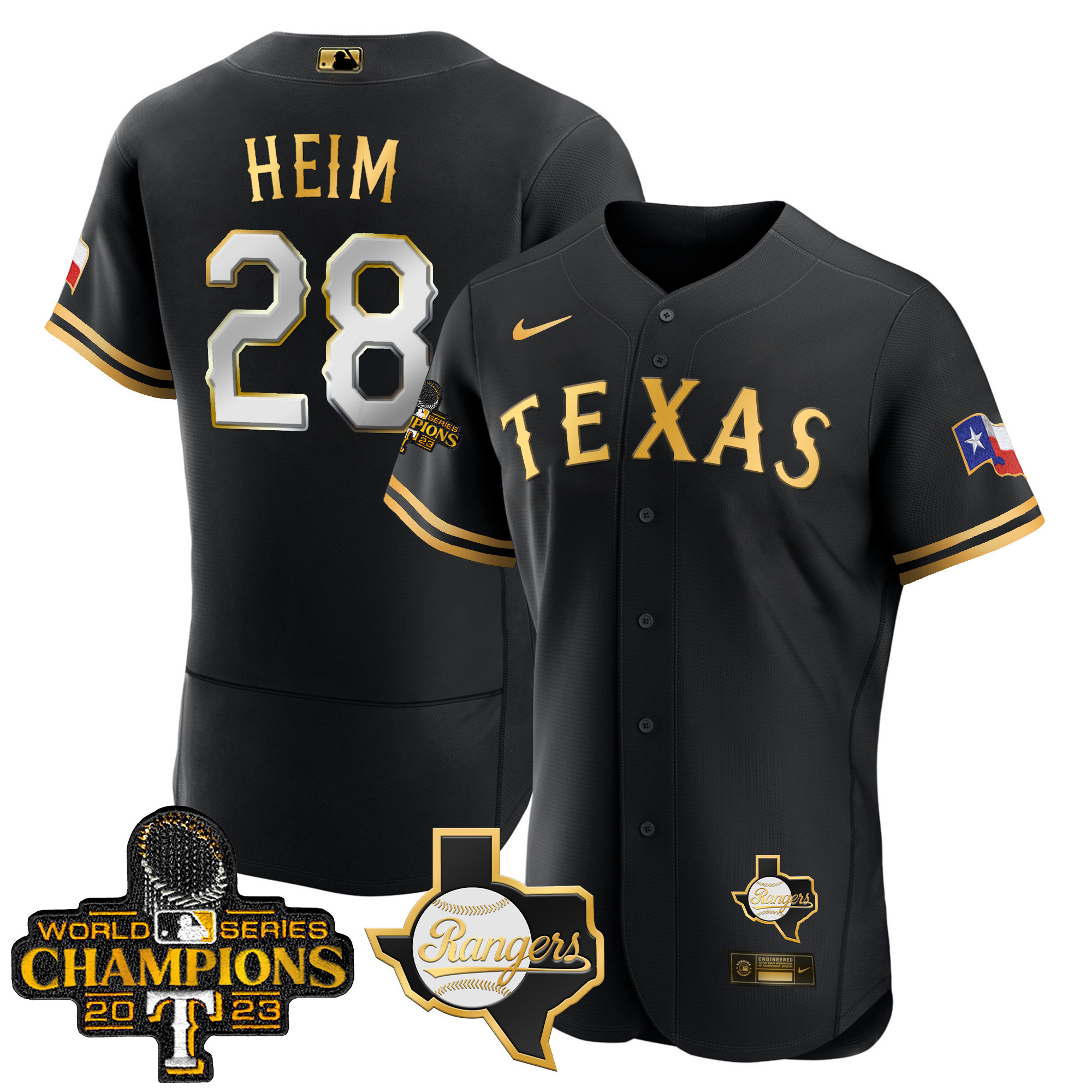 Men's Texas Rangers 2023 World Series Champions Flex Base Jersey V2 - All Stitched - Image 7