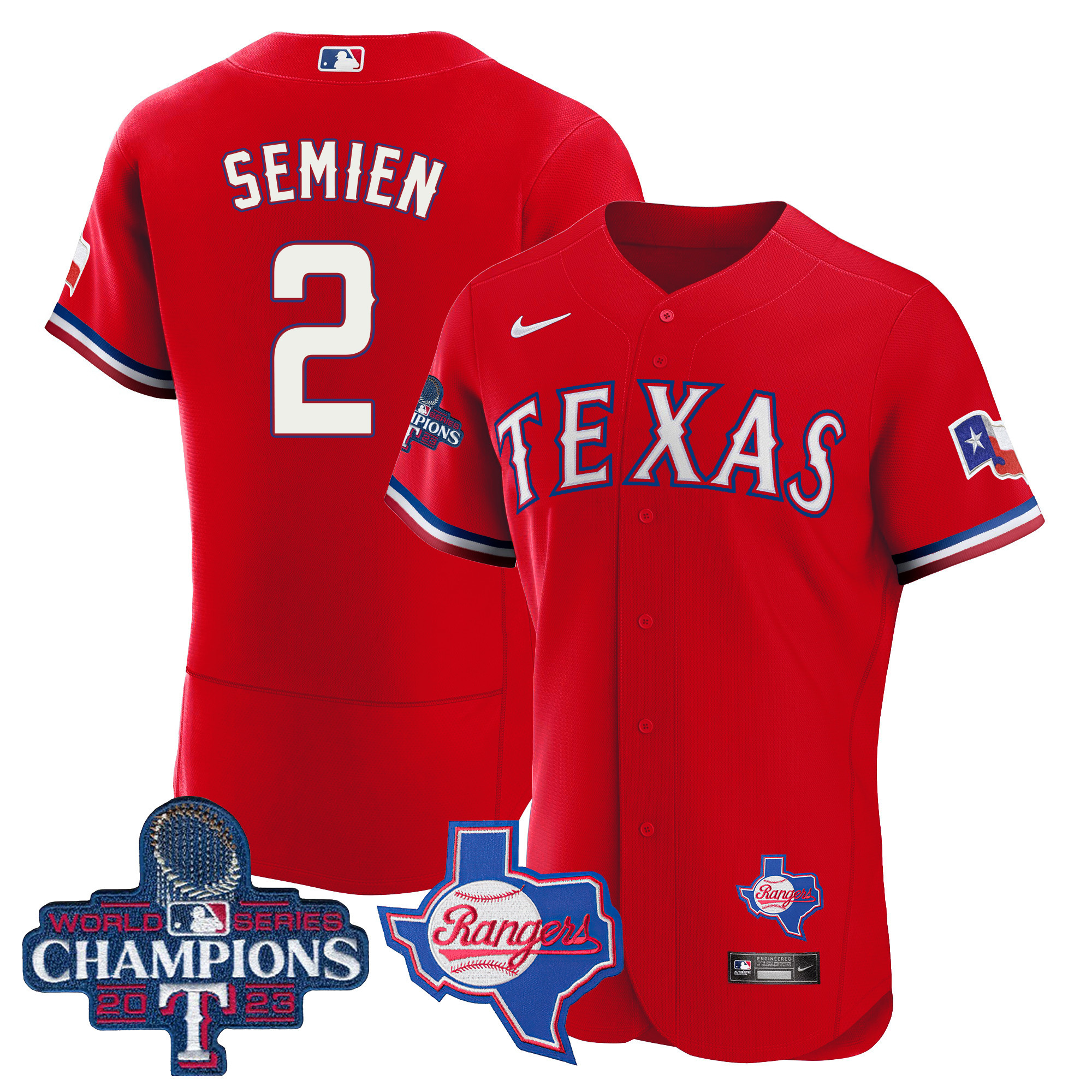 Men's Texas Rangers 2023 World Series Champions Flex Base Jersey V2 - All Stitched - Image 29