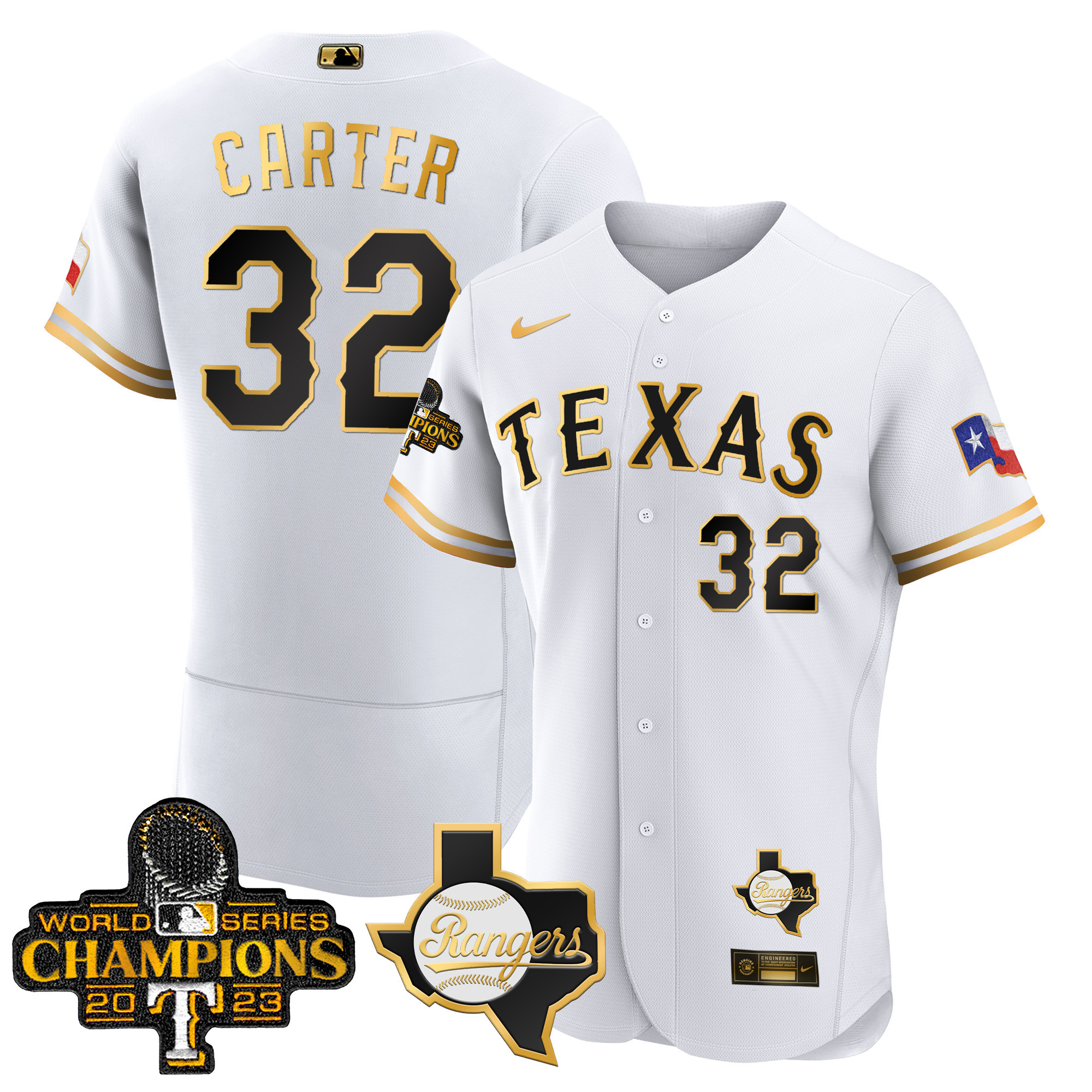 Men's Texas Rangers 2023 World Series Champions Flex Base Jersey V2 - All Stitched - Image 15