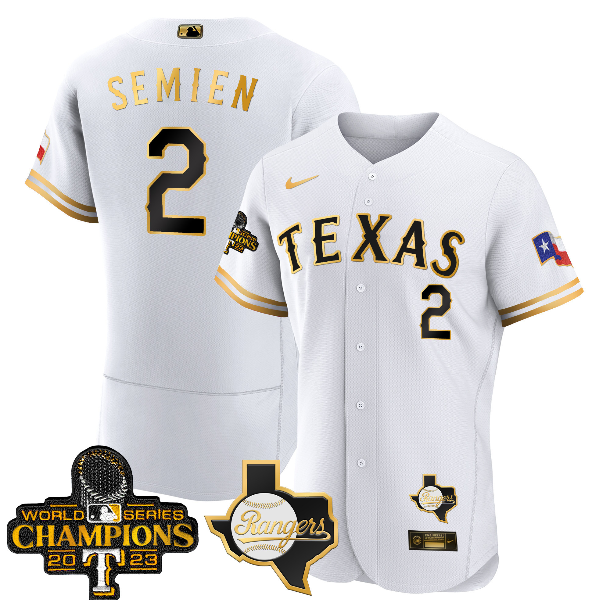 Men's Texas Rangers 2023 World Series Champions Flex Base Jersey V2 - All Stitched - Image 11