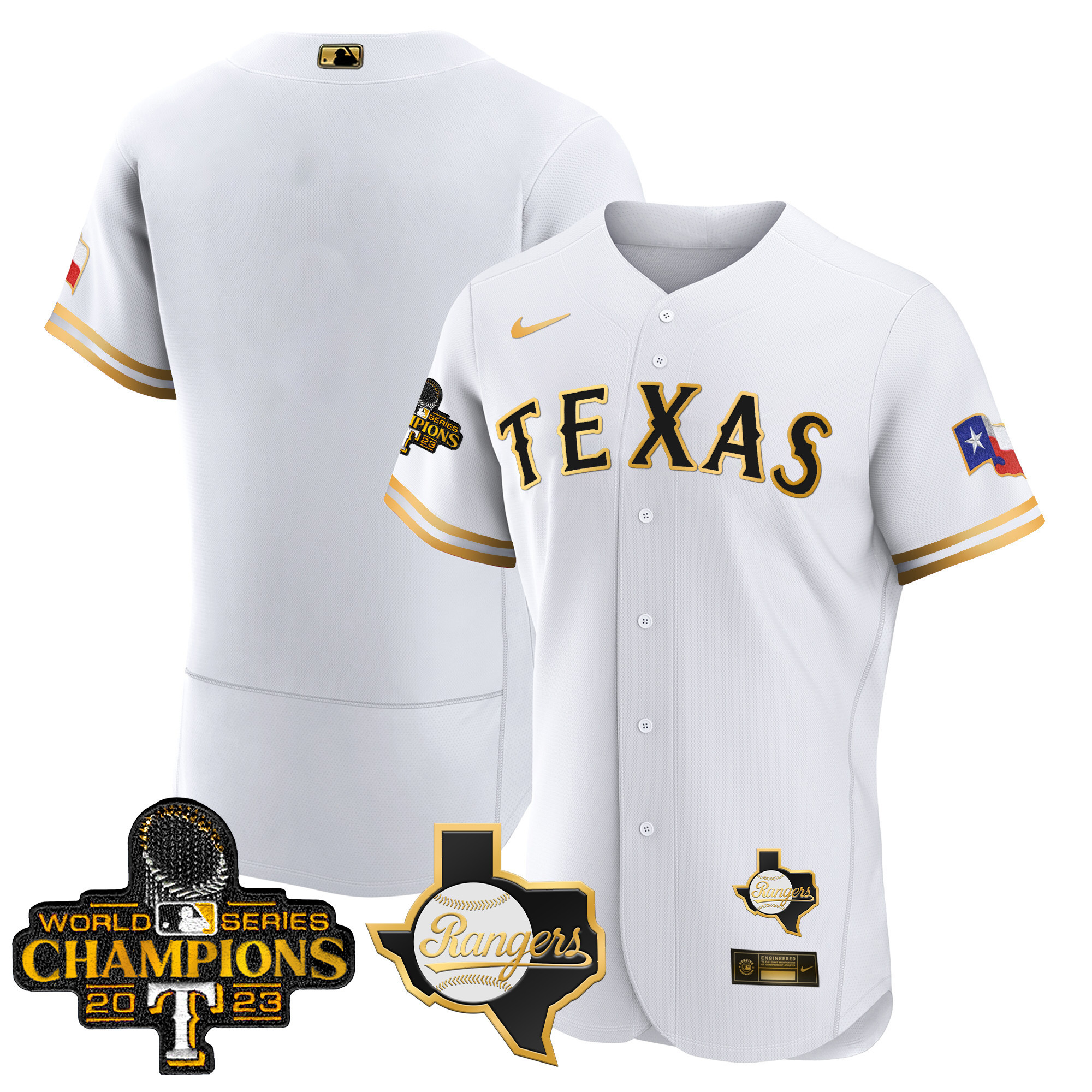 Men's Texas Rangers 2023 World Series Champions Flex Base Jersey V2 - All Stitched - Image 18