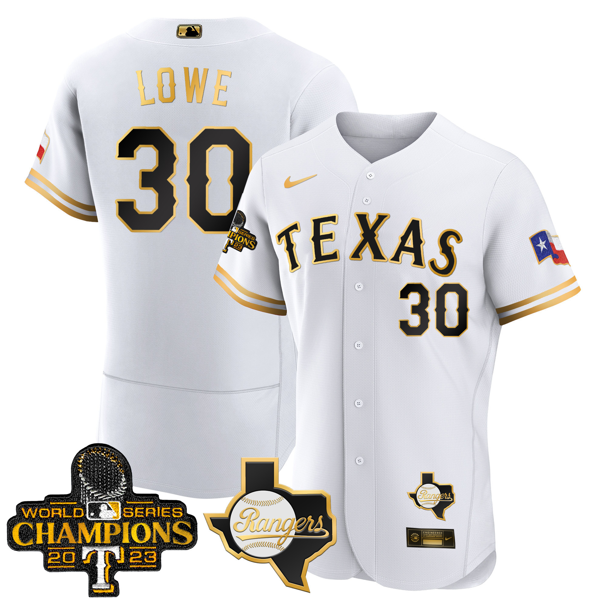 Men's Texas Rangers 2023 World Series Champions Flex Base Jersey V2 - All Stitched - Image 12