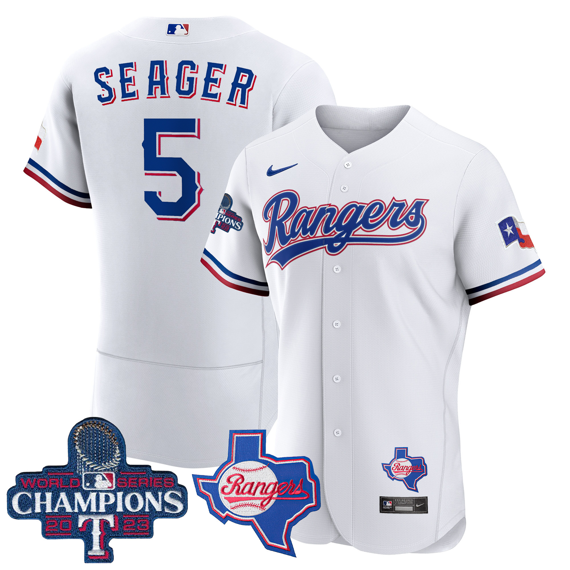 Men's Texas Rangers 2023 World Series Champions Flex Base Jersey V2 - All Stitched - Image 19