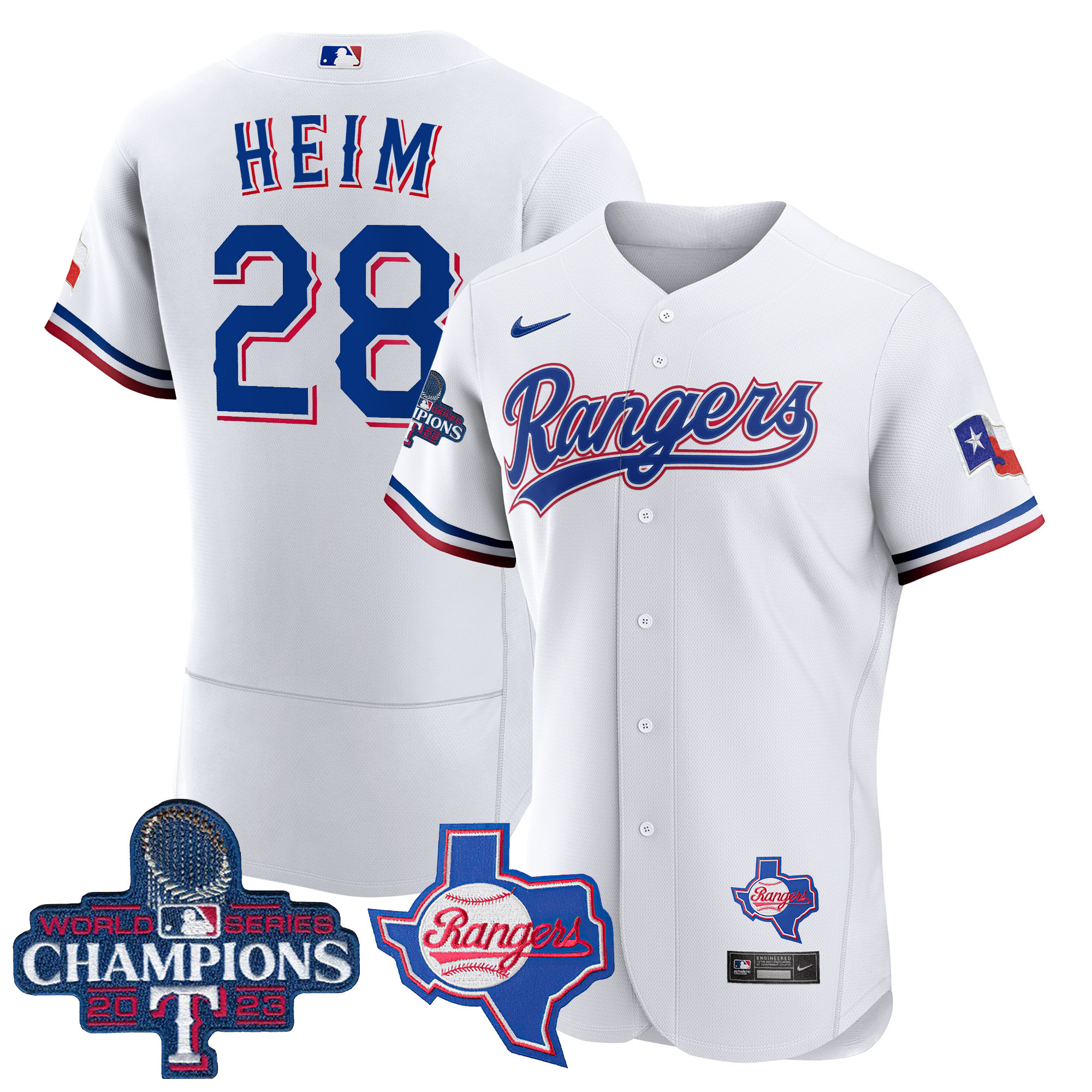 Men's Texas Rangers 2023 World Series Champions Flex Base Jersey V2 - All Stitched - Image 25
