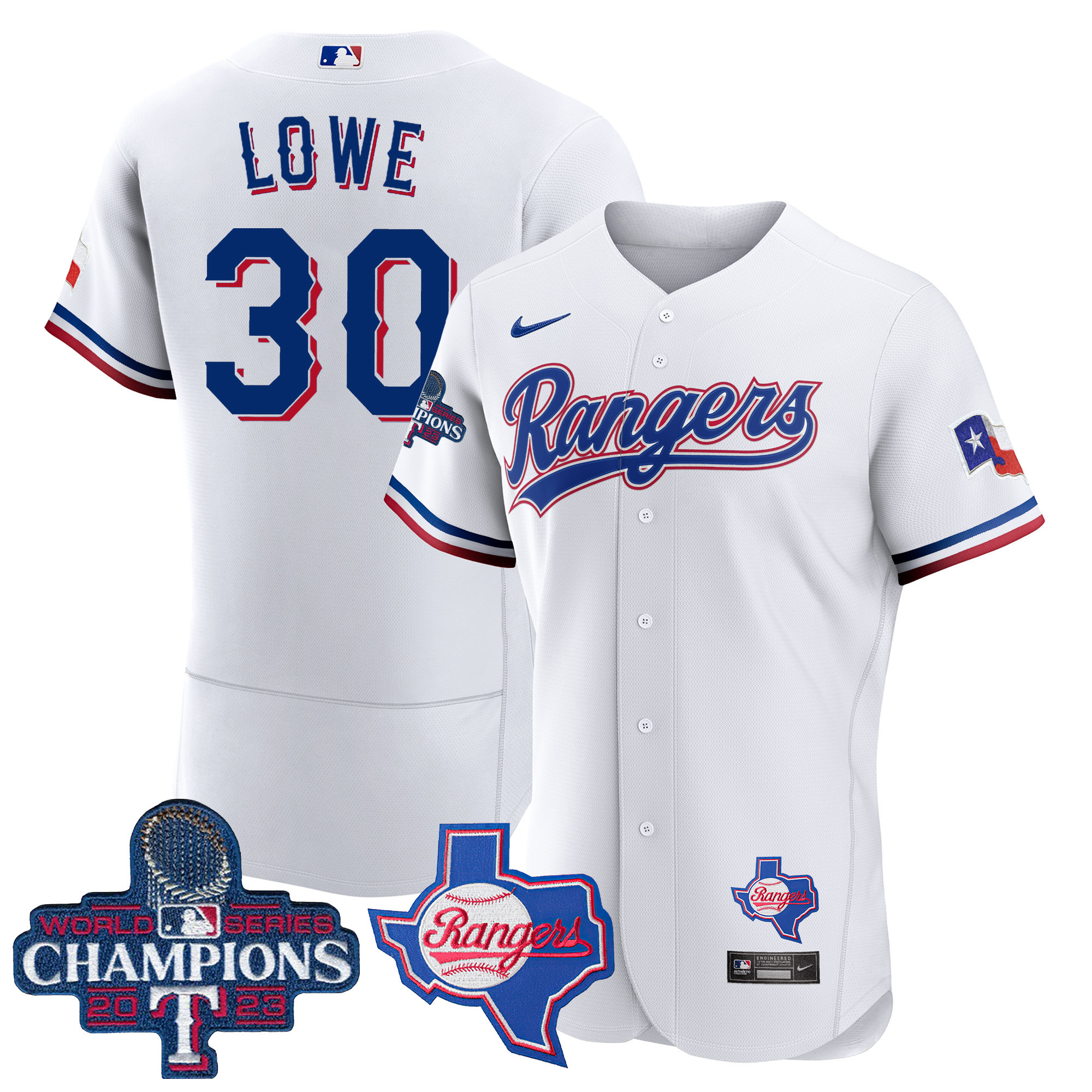 Men's Texas Rangers 2023 World Series Champions Flex Base Jersey V2 - All Stitched - Image 21