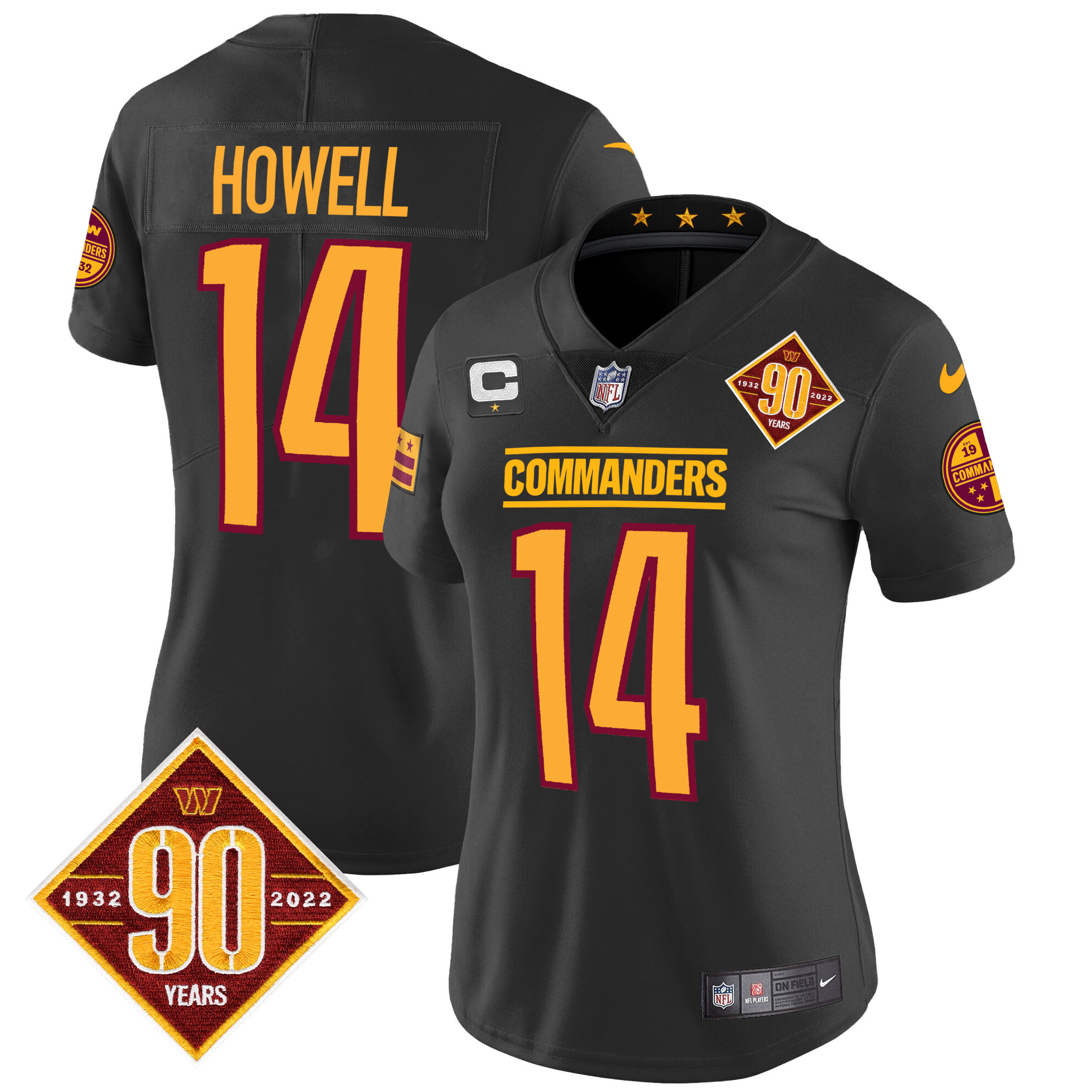 Women's Washington Commanders 90th Anniversary Patch Vapor Jersey - All Stitched - Image 11