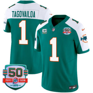 Men's Dolphins Throwback Vapor Jersey V2 - All Stitched