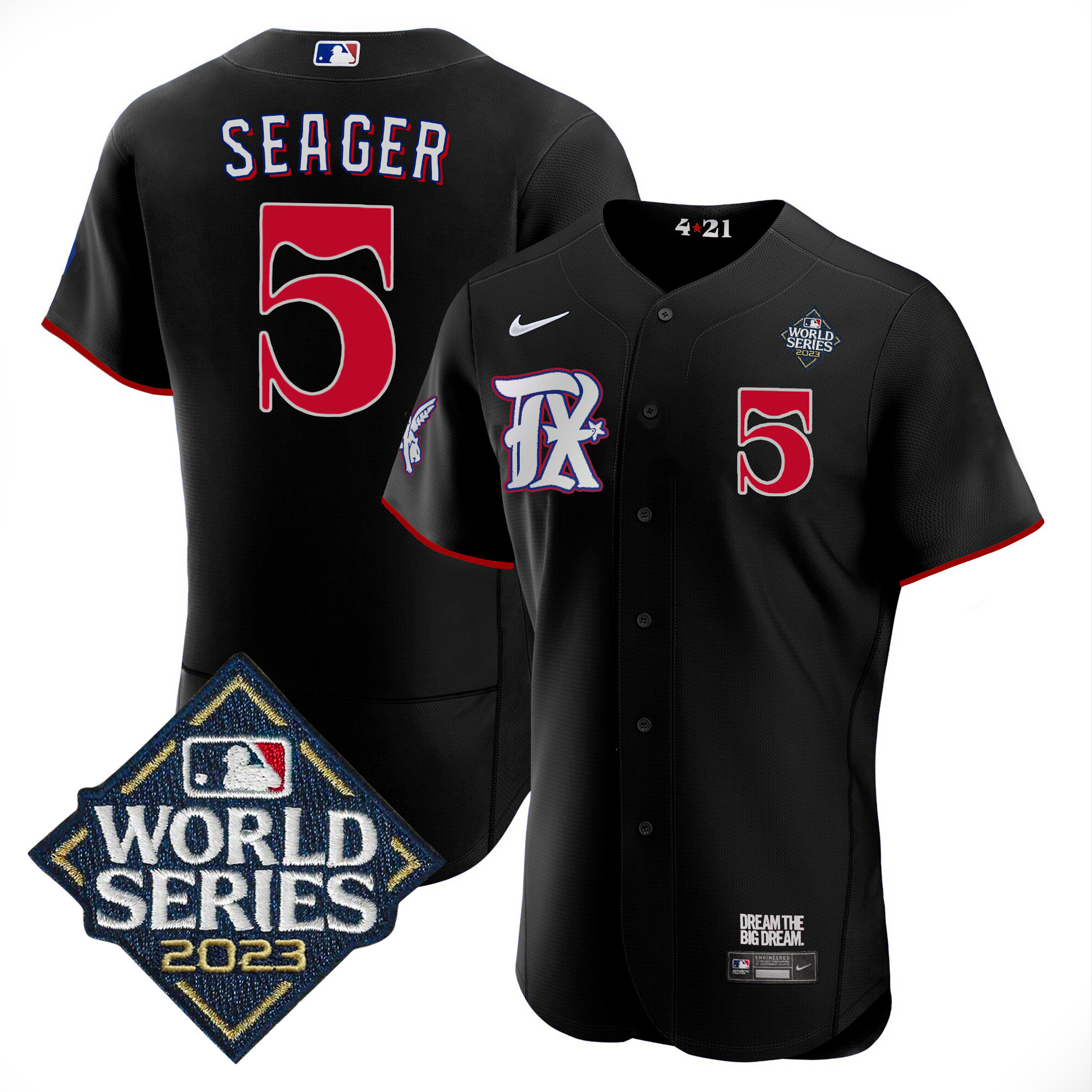 Men's Texas Rangers 2023 World Series City Connect Flex Base Jersey - All Stitched - Image 25