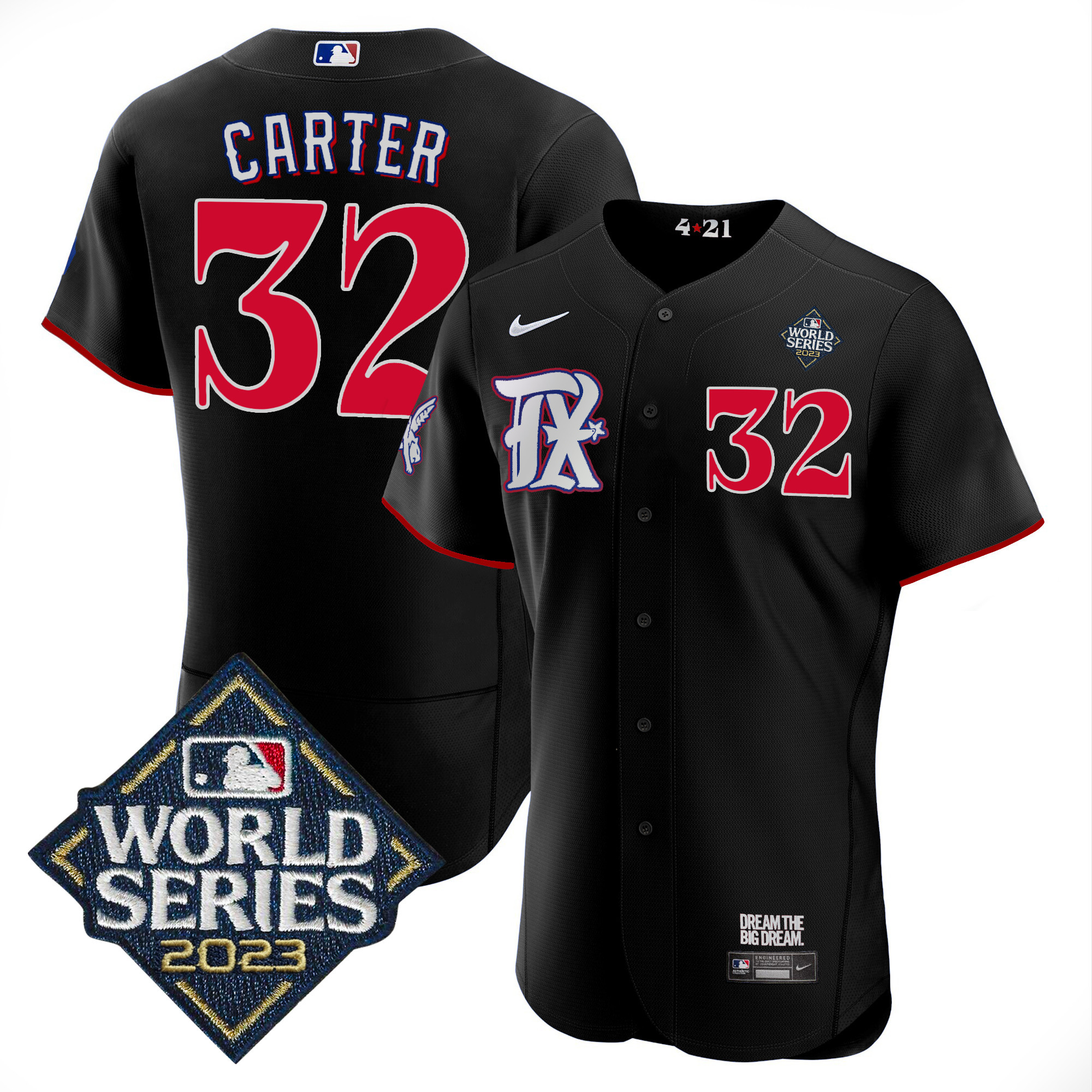 Men's Texas Rangers 2023 World Series City Connect Flex Base Jersey - All Stitched - Image 30