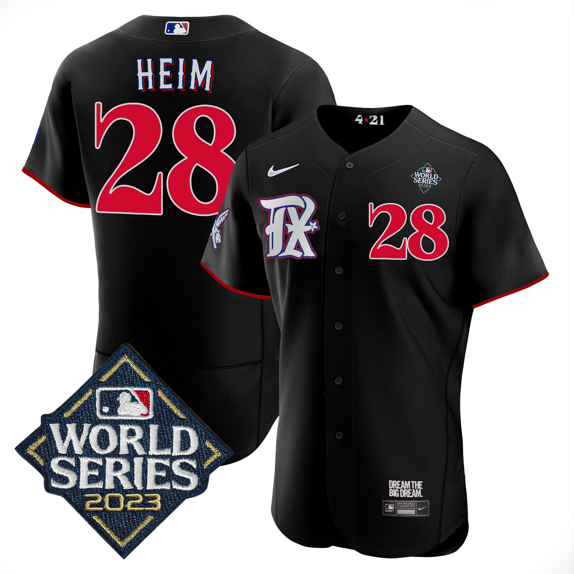 Men's Texas Rangers 2023 World Series City Connect Flex Base Jersey - All Stitched - Image 31