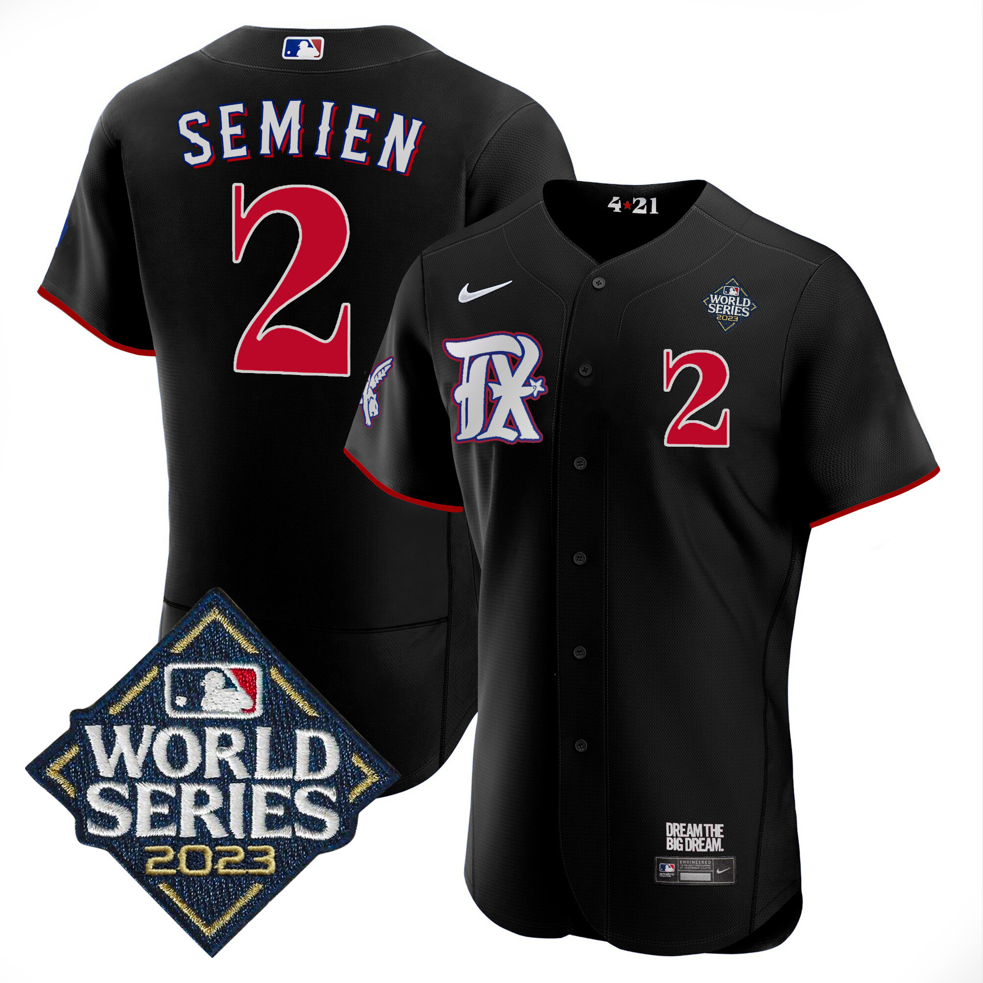 Men's Texas Rangers 2023 World Series City Connect Flex Base Jersey - All Stitched - Image 26