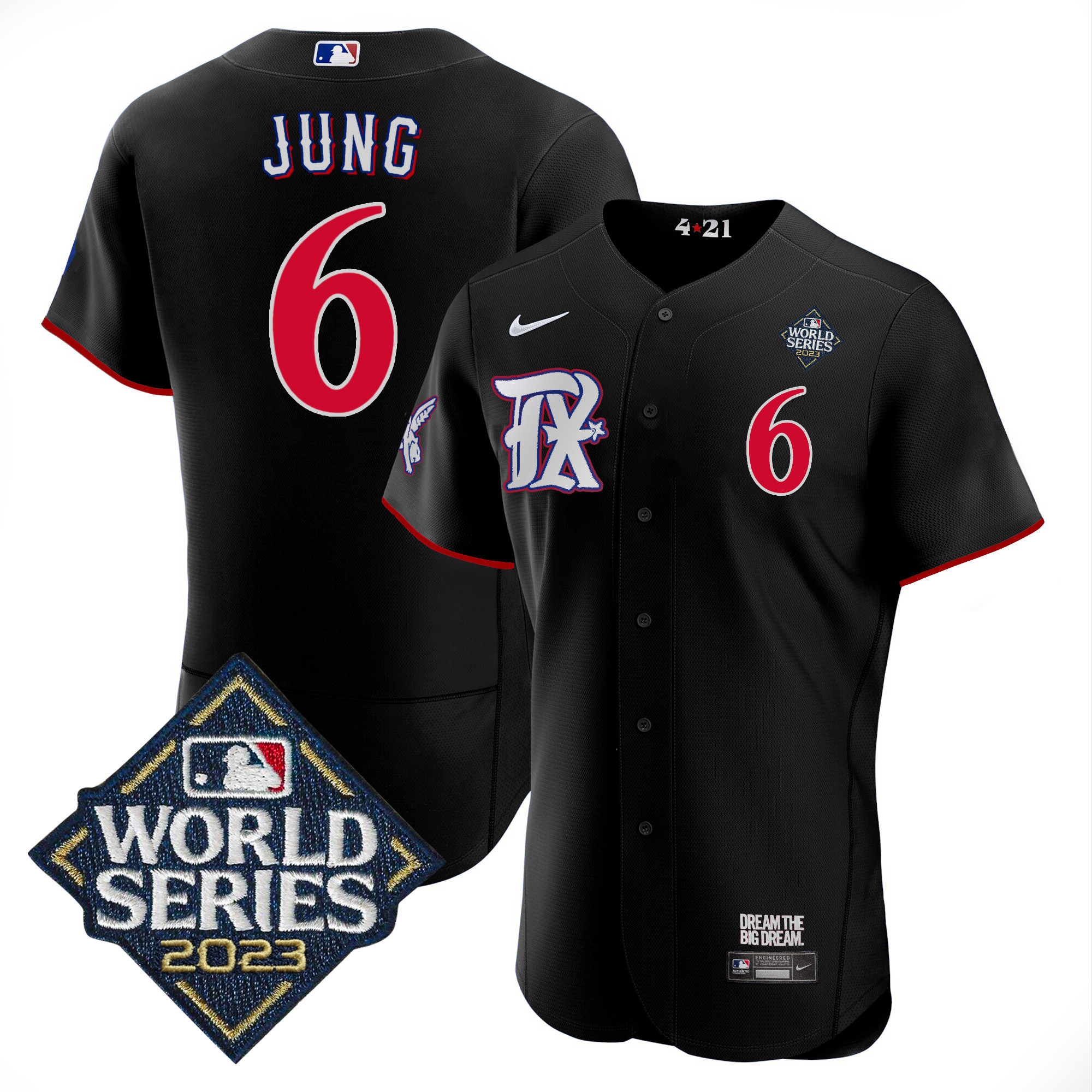 Men's Texas Rangers 2023 World Series City Connect Flex Base Jersey - All Stitched - Image 29