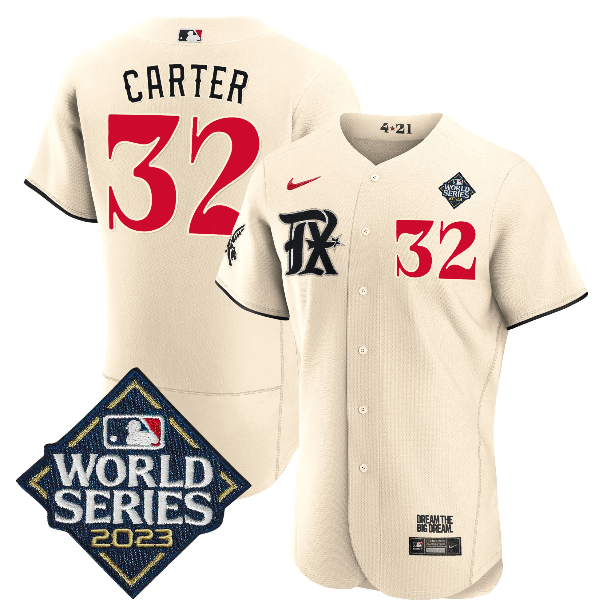 Men's Texas Rangers 2023 World Series City Connect Flex Base Jersey - All Stitched - Image 6