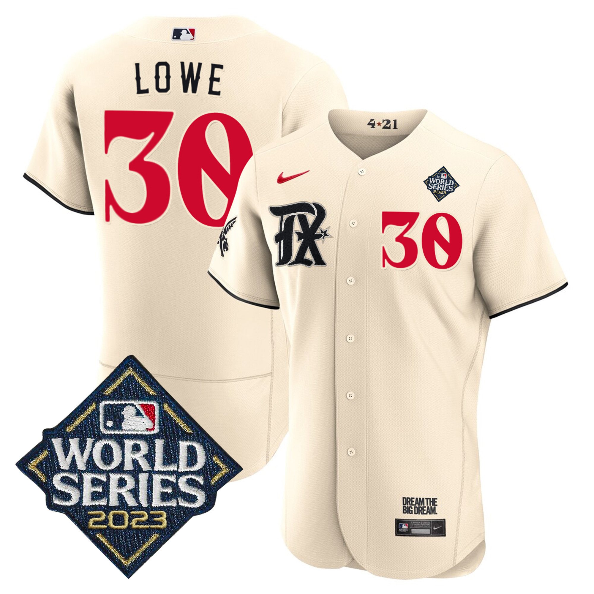 Men's Texas Rangers 2023 World Series City Connect Flex Base Jersey - All Stitched - Image 3