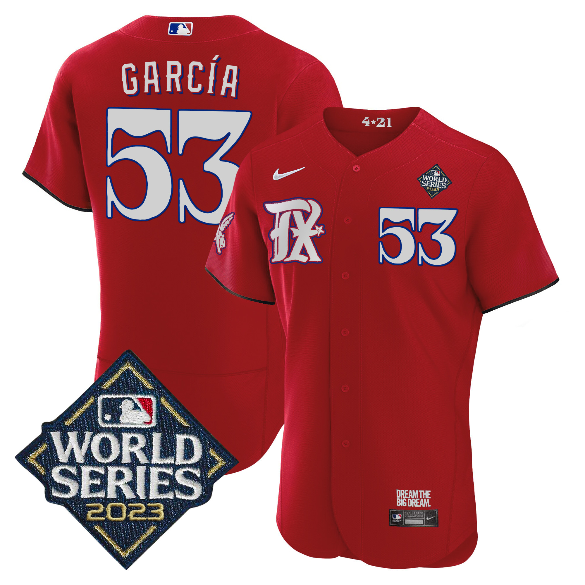 Men's Texas Rangers 2023 World Series City Connect Flex Base Jersey - All Stitched - Image 36