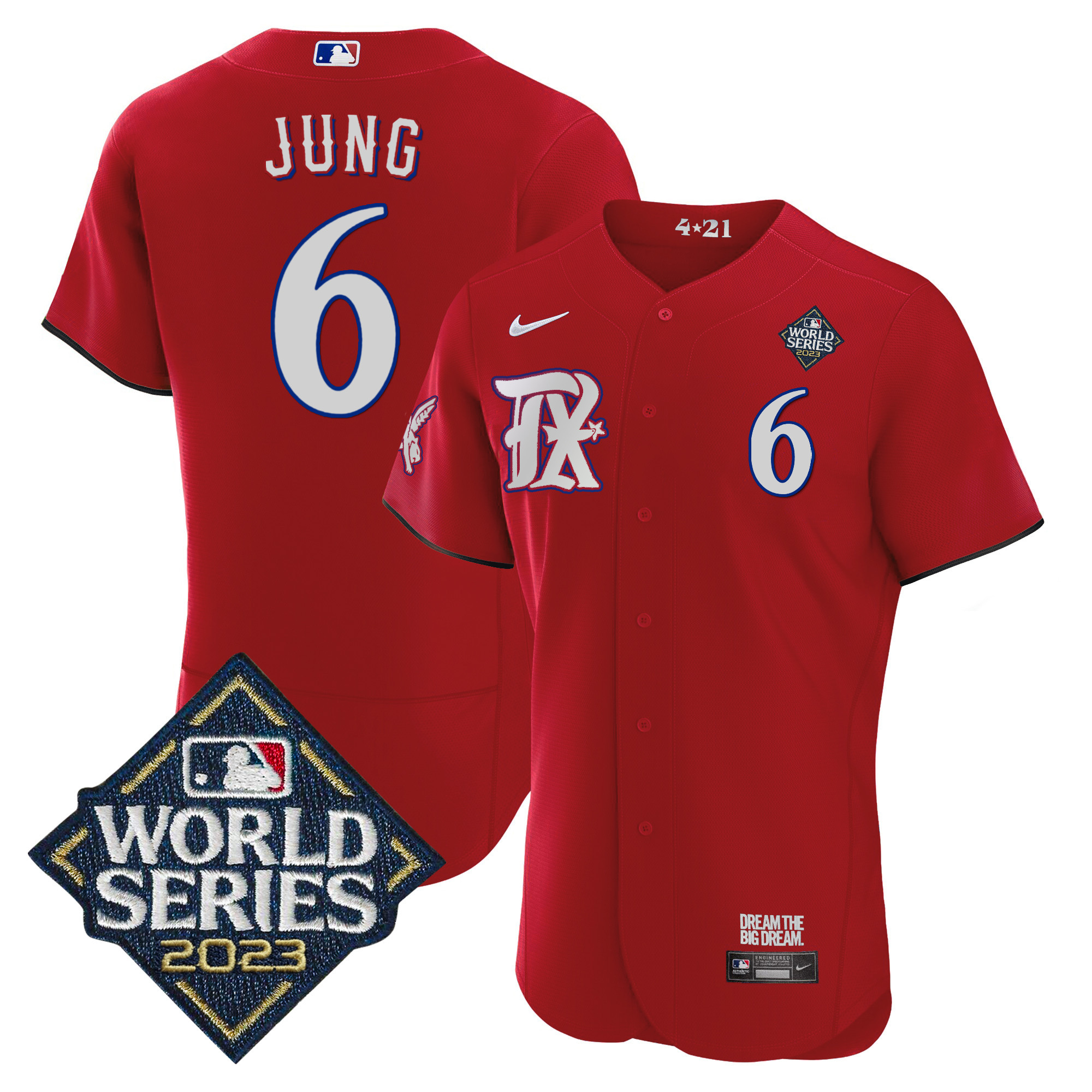 Men's Texas Rangers 2023 World Series City Connect Flex Base Jersey - All Stitched - Image 37