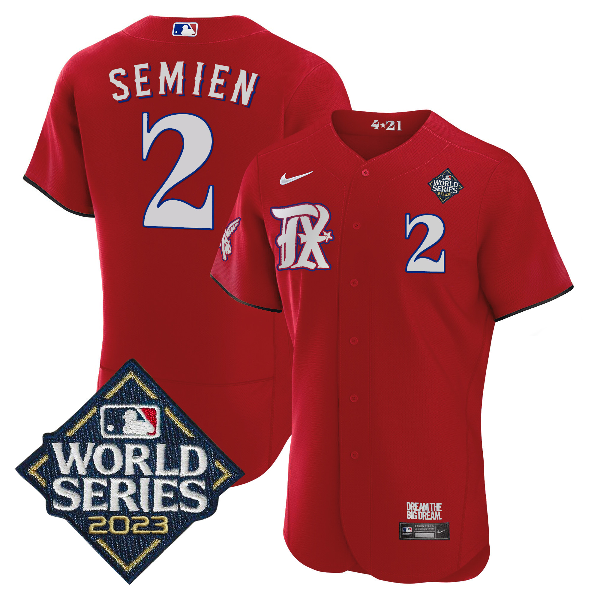 Men's Texas Rangers 2023 World Series City Connect Flex Base Jersey - All Stitched - Image 34
