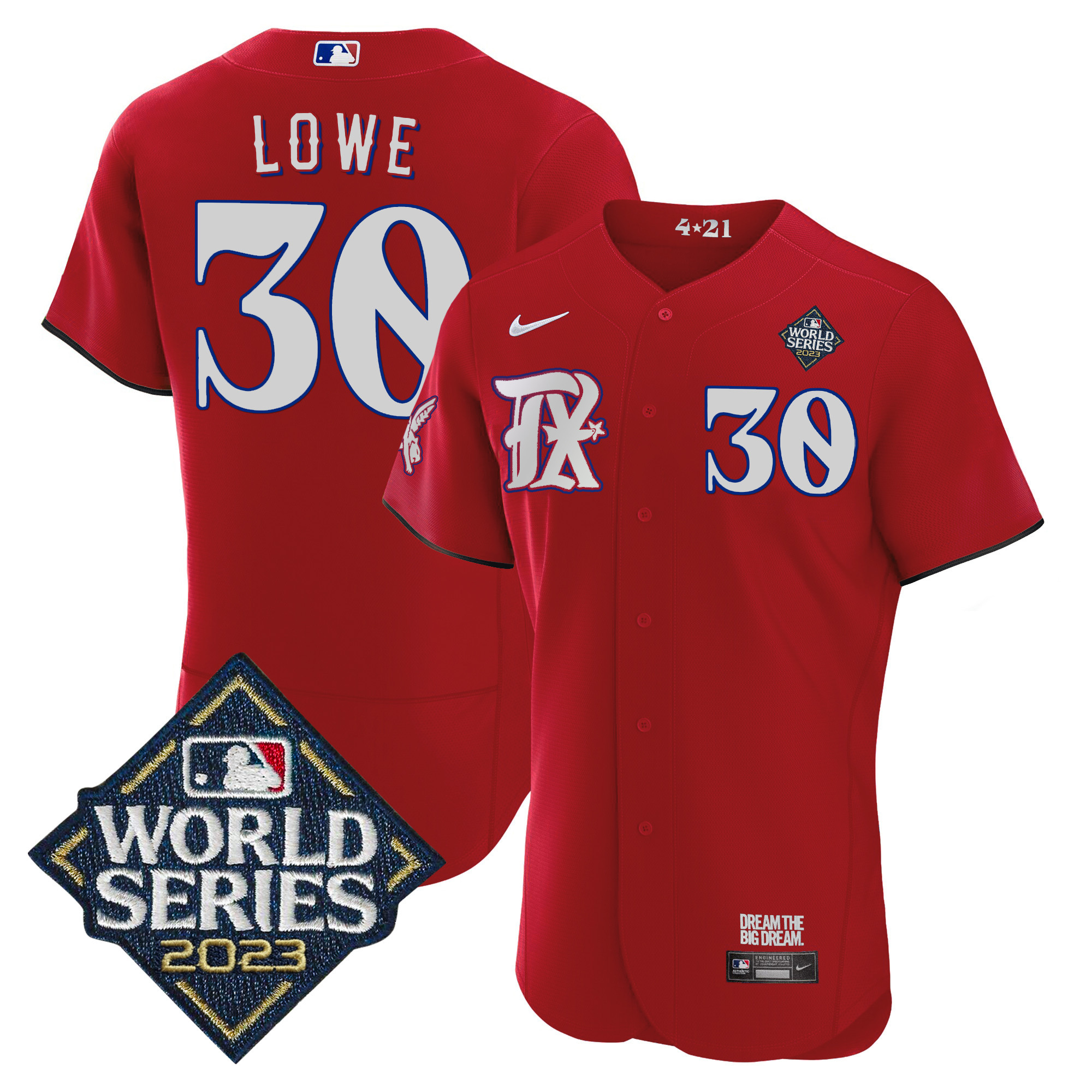 Men's Texas Rangers 2023 World Series City Connect Flex Base Jersey - All Stitched - Image 35