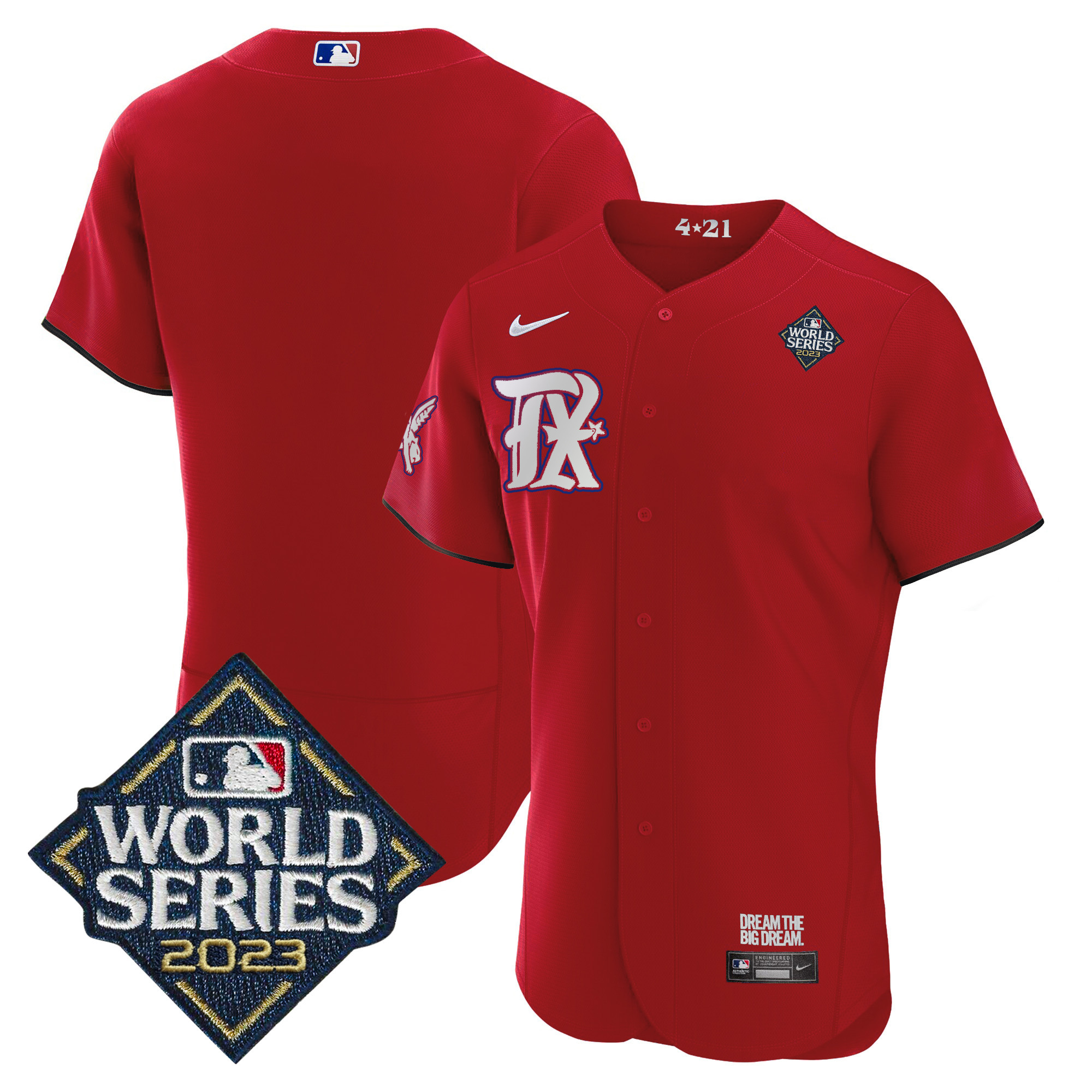 Men's Texas Rangers 2023 World Series City Connect Flex Base Jersey - All Stitched - Image 40