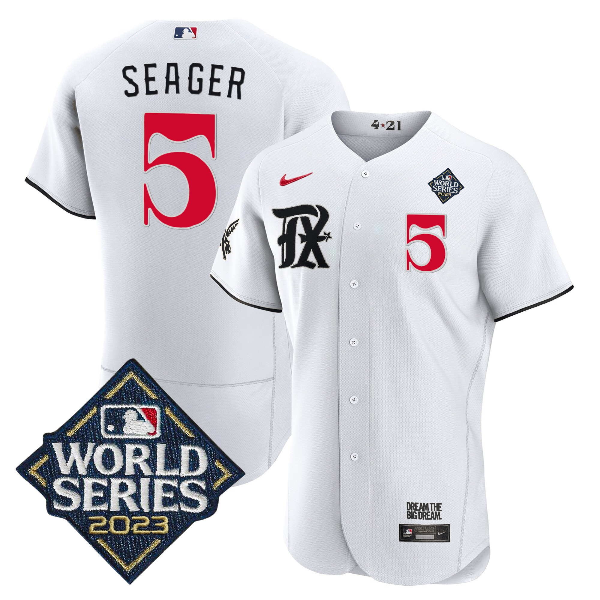 Men's Texas Rangers 2023 World Series City Connect Flex Base Jersey - All Stitched - Image 9