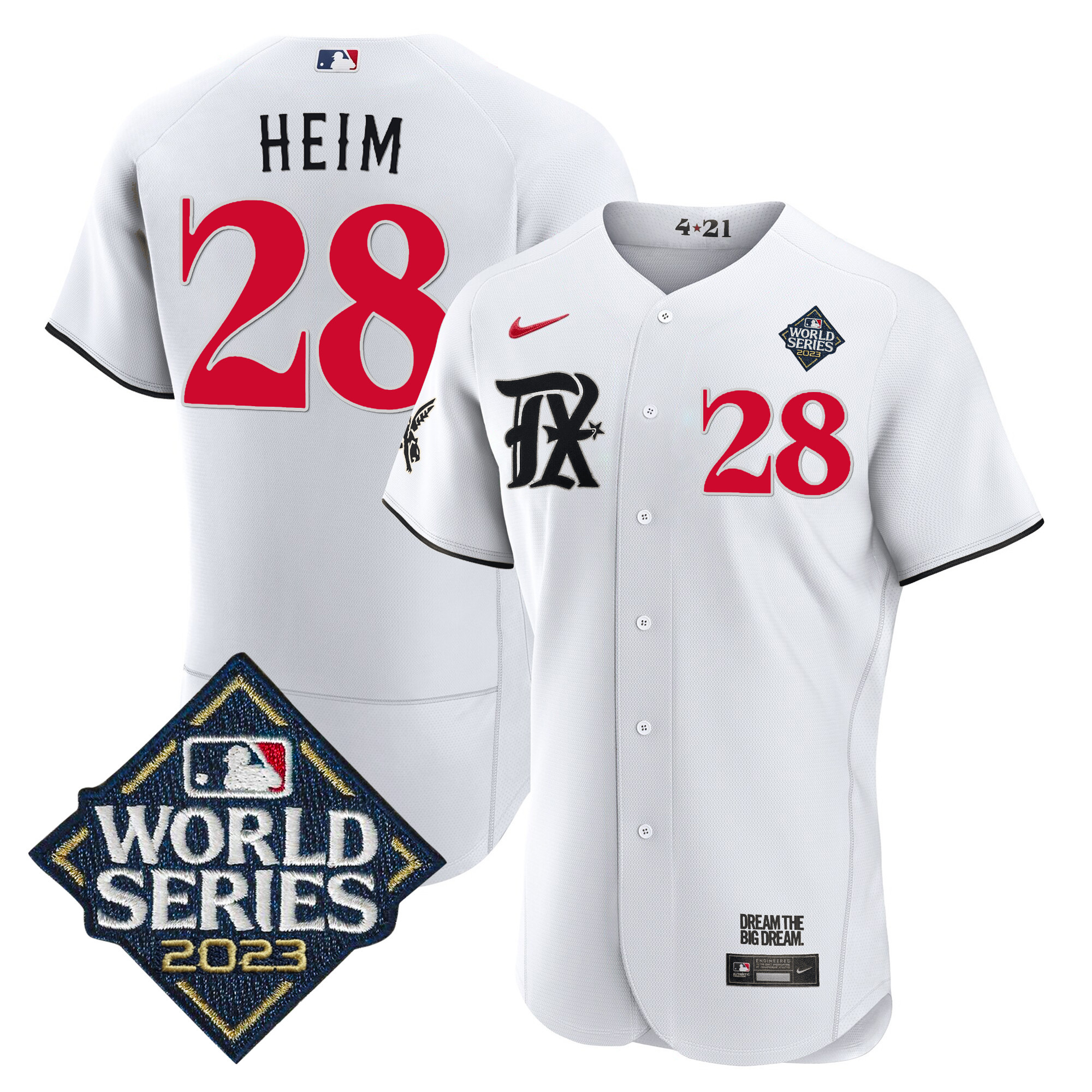 Men's Texas Rangers 2023 World Series City Connect Flex Base Jersey - All Stitched - Image 15