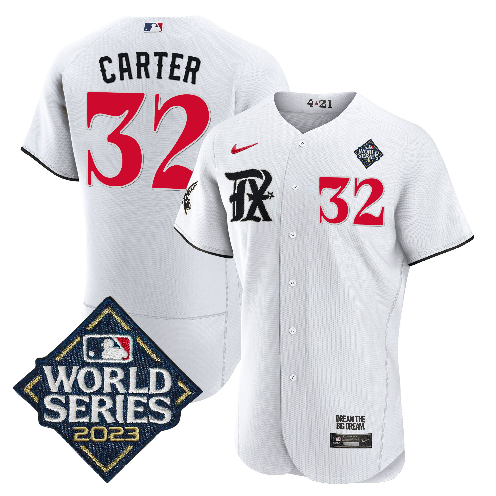 Men's Texas Rangers 2023 World Series City Connect Flex Base Jersey - All Stitched - Image 14