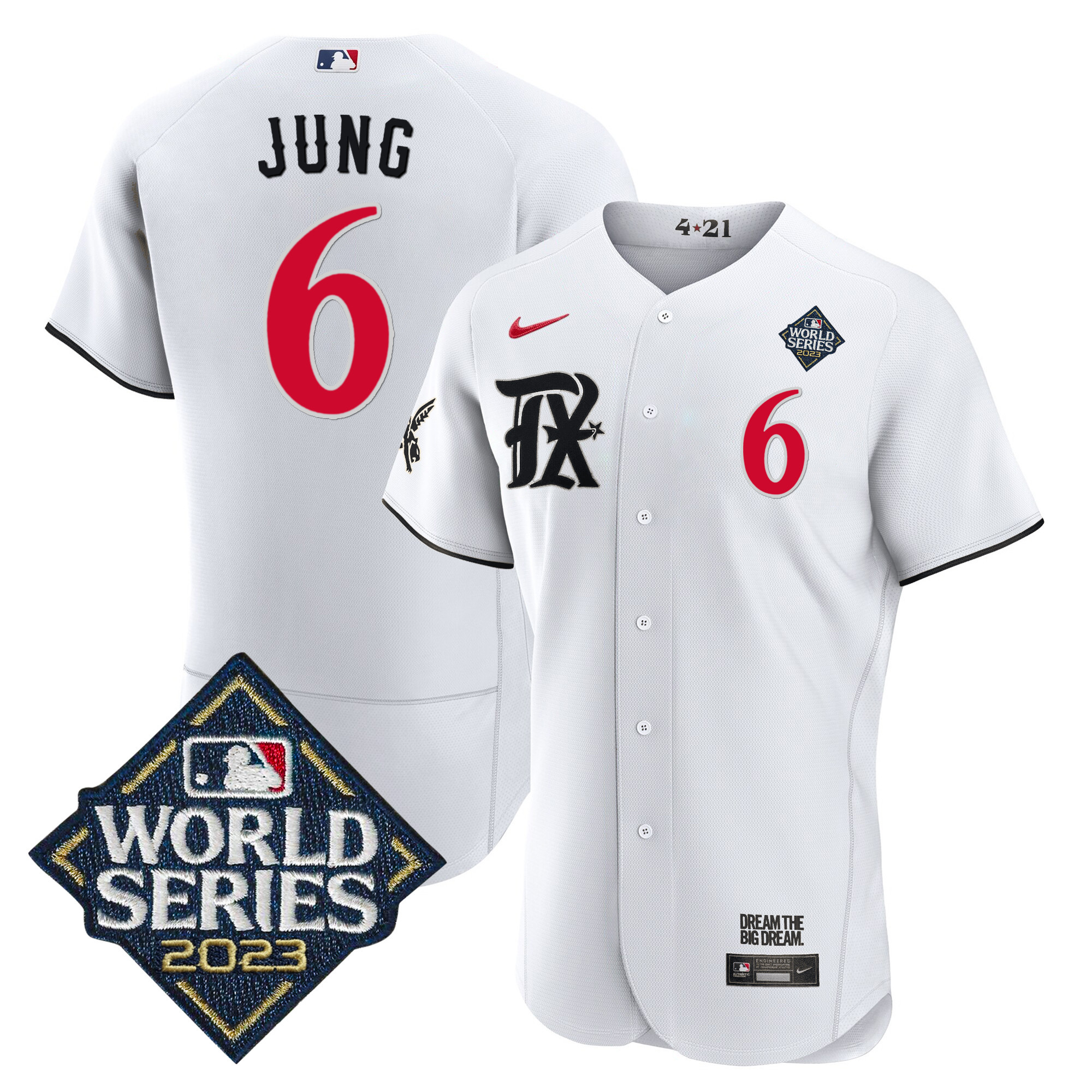 Men's Texas Rangers 2023 World Series City Connect Flex Base Jersey - All Stitched - Image 13