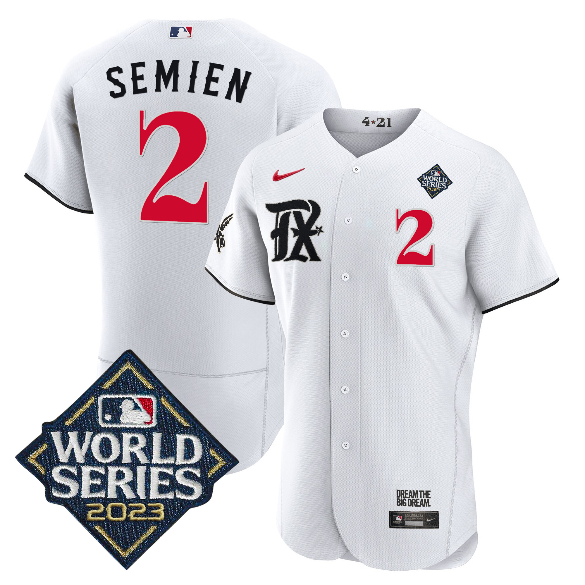 Men's Texas Rangers 2023 World Series City Connect Flex Base Jersey - All Stitched - Image 10