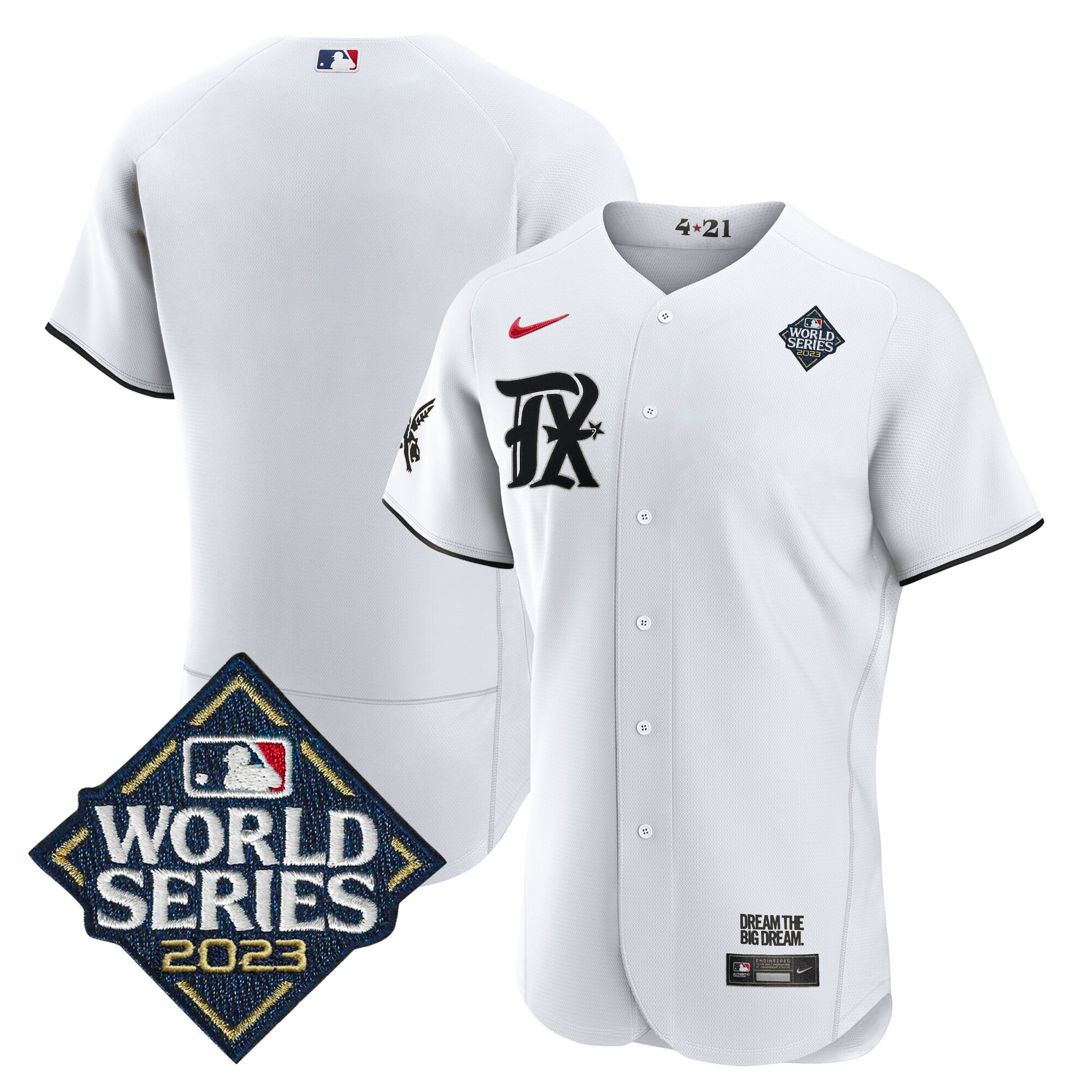 Men's Texas Rangers 2023 World Series City Connect Flex Base Jersey - All Stitched - Image 16